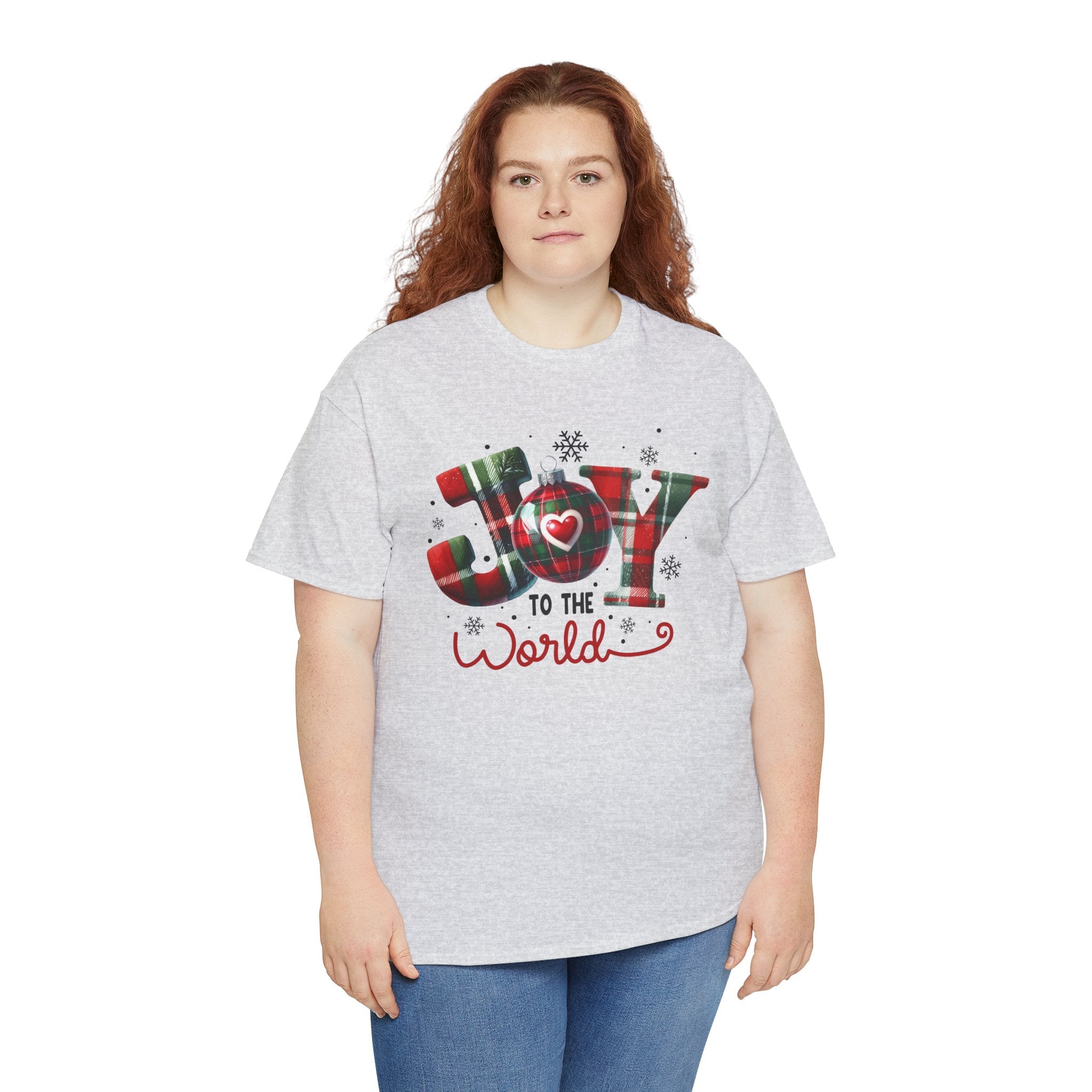 Joy to the World -Heavy Cotton Tee - Christmas Holiday Shirt