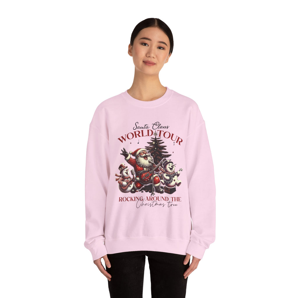 Santa Claus World Tour Crewneck Sweatshirt - Rocking Around the Christmas Tree