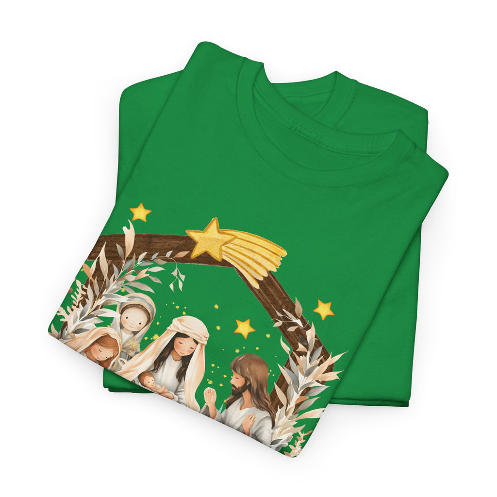 The Greatest Gift of All Heavy Cotton Tee - Christmas Nativity Design