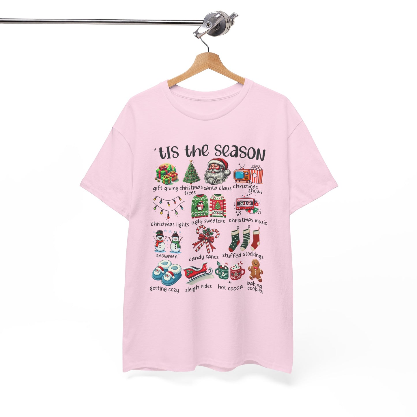'Tis the Season Heavy Cotton Tee - Holiday Cheer and Festive Fun