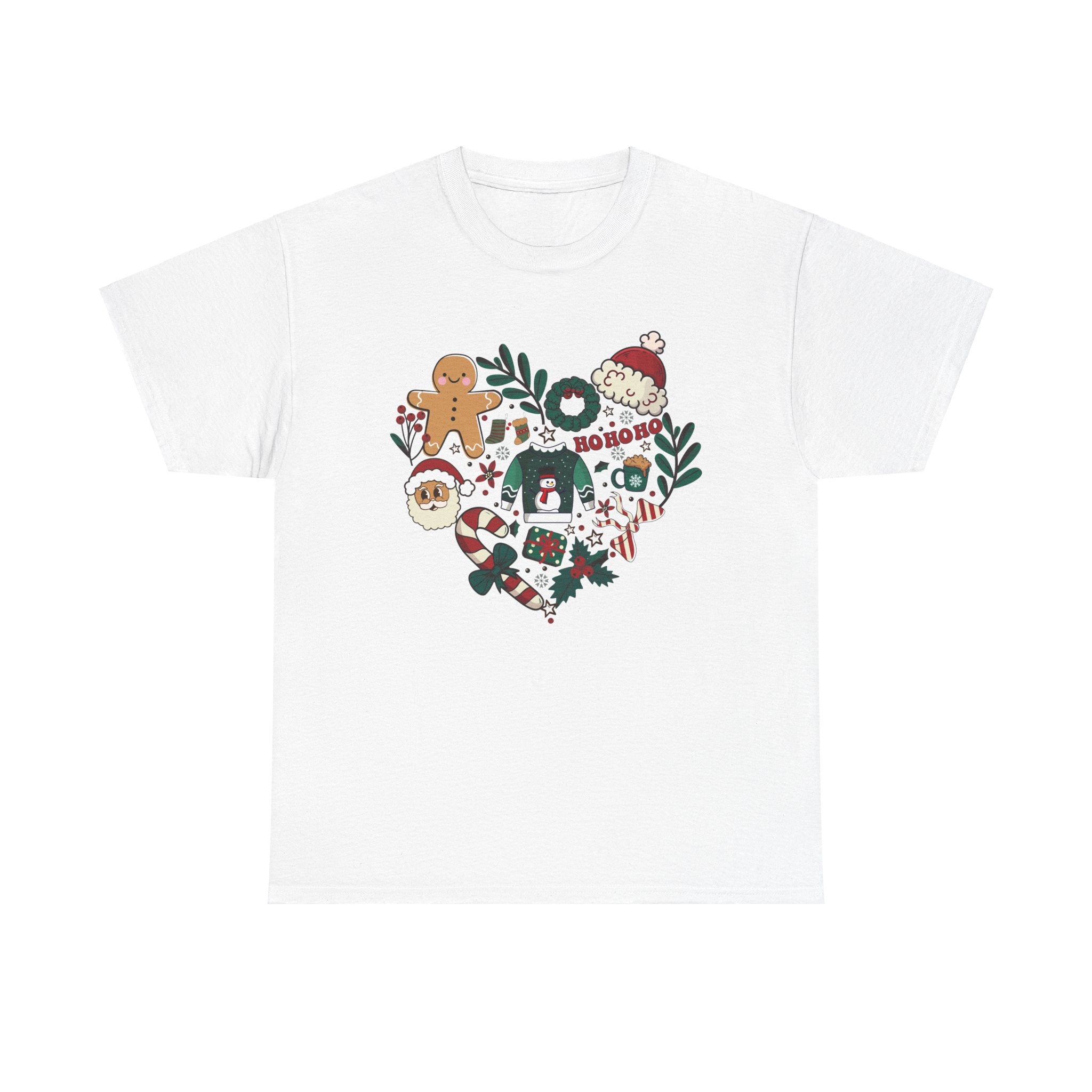 Festive Holiday Heart Heavy Cotton Tee
