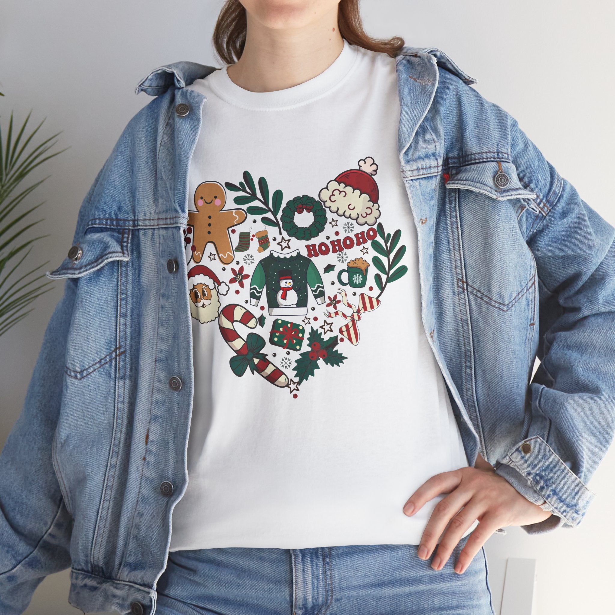 Festive Holiday Heart Heavy Cotton Tee