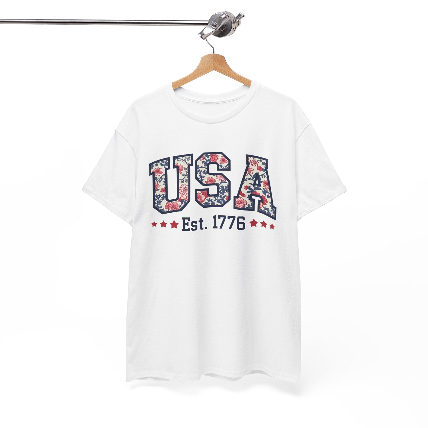 Patriotic USA Floral- Tee