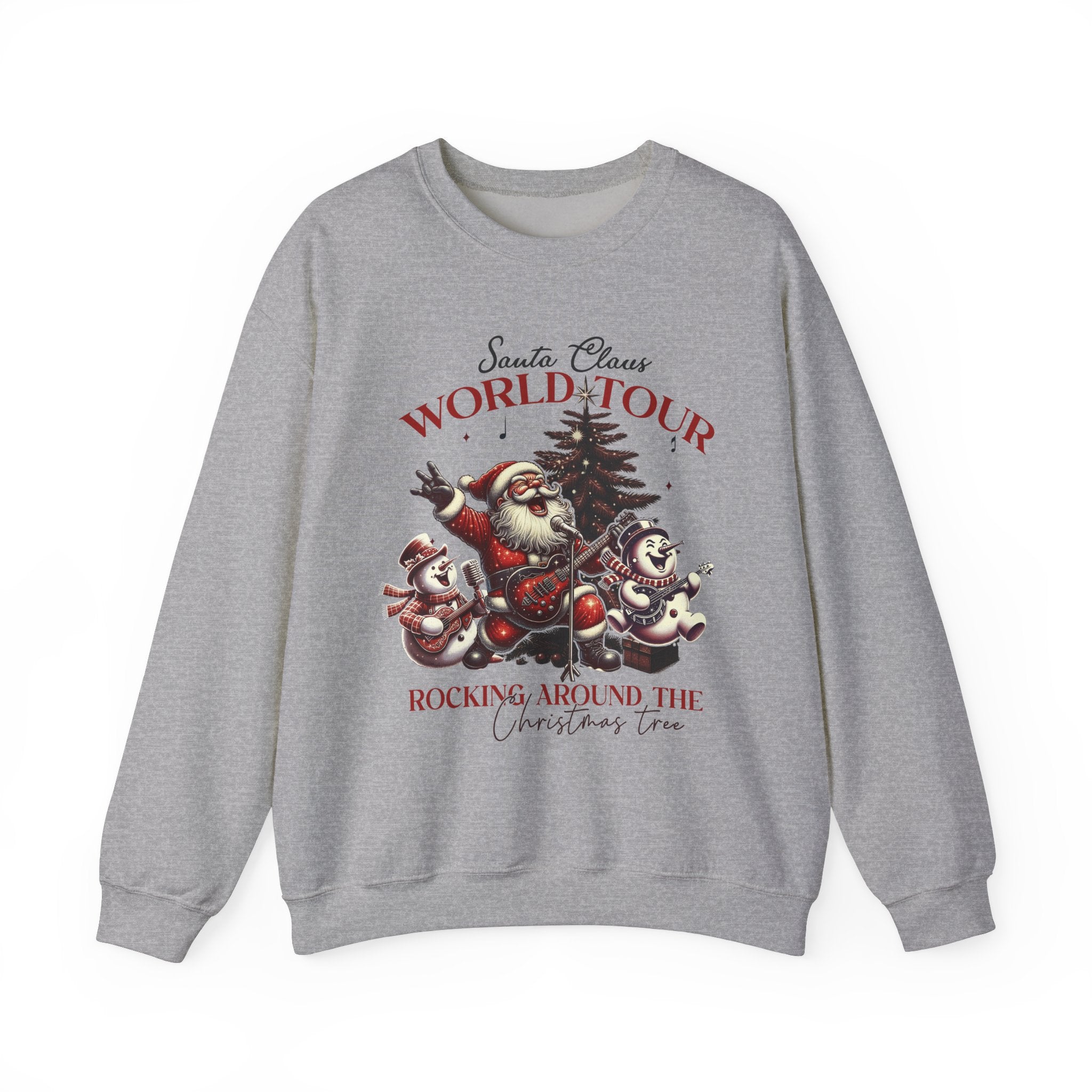 Santa Claus World Tour Crewneck Sweatshirt - Rocking Around the Christmas Tree