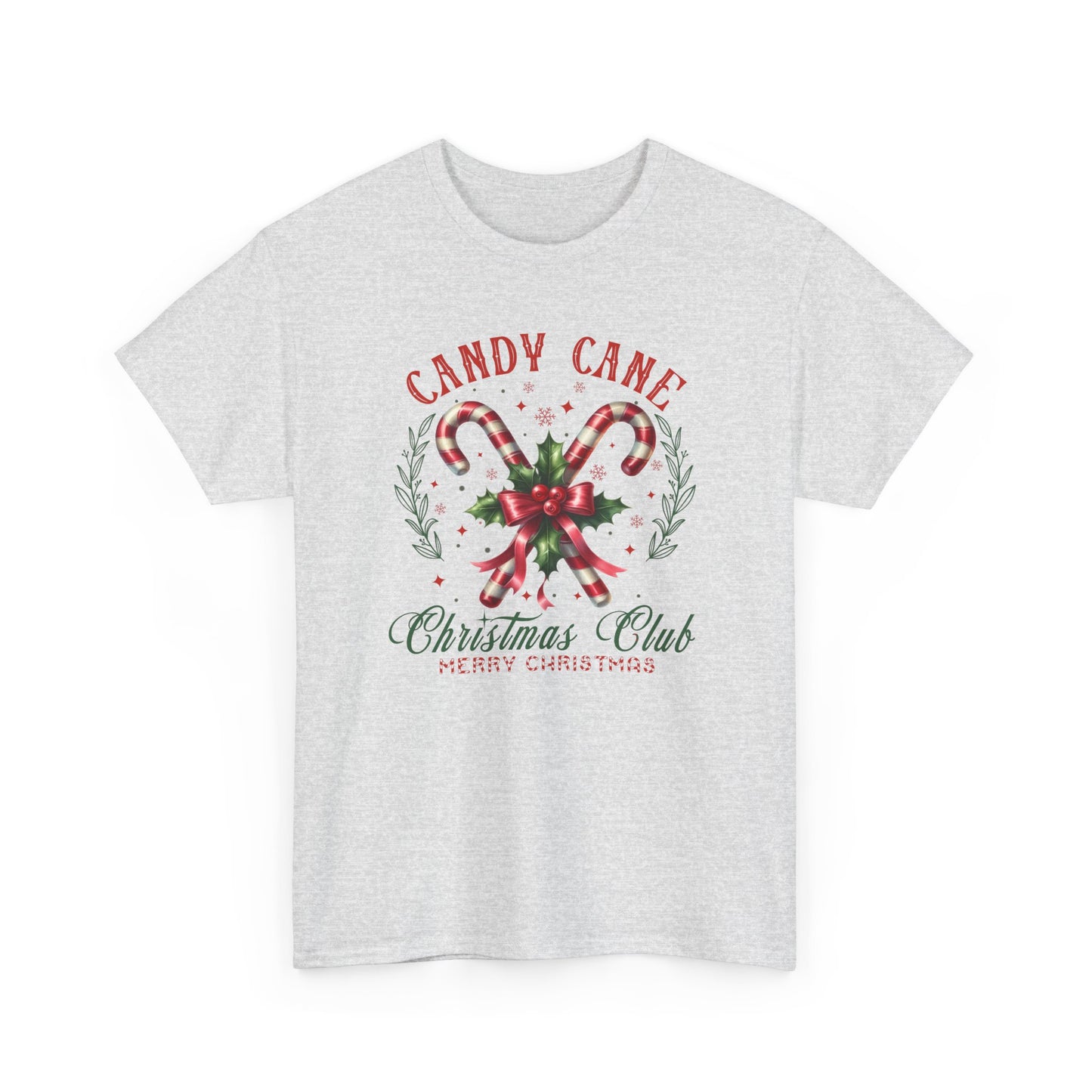 Candy Cane Christmas Club Heavy Cotton Tee - Merry Christmas Holiday Shirt
