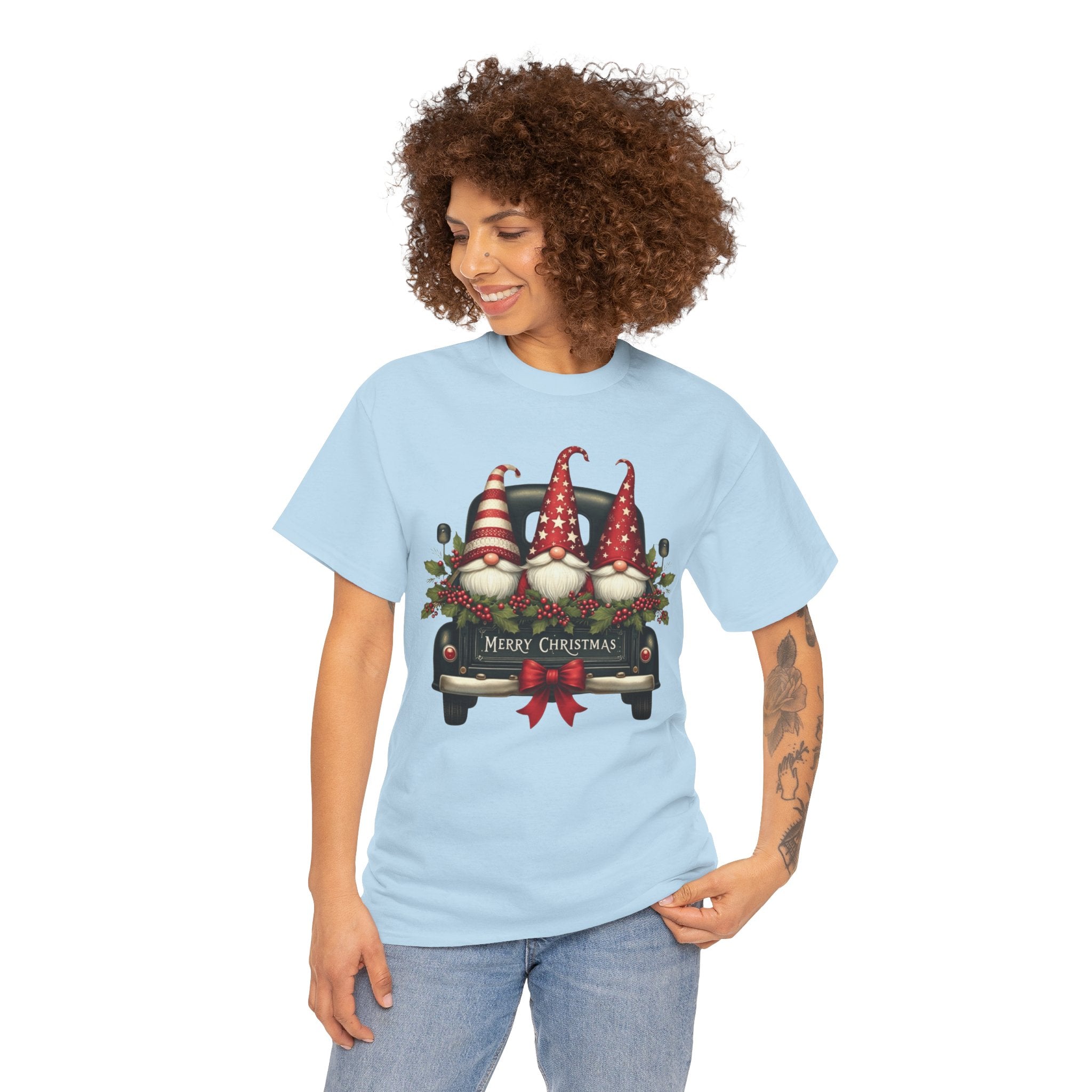 Christmas Gnome Truck Tee — Merry Christmas Holiday Shirt