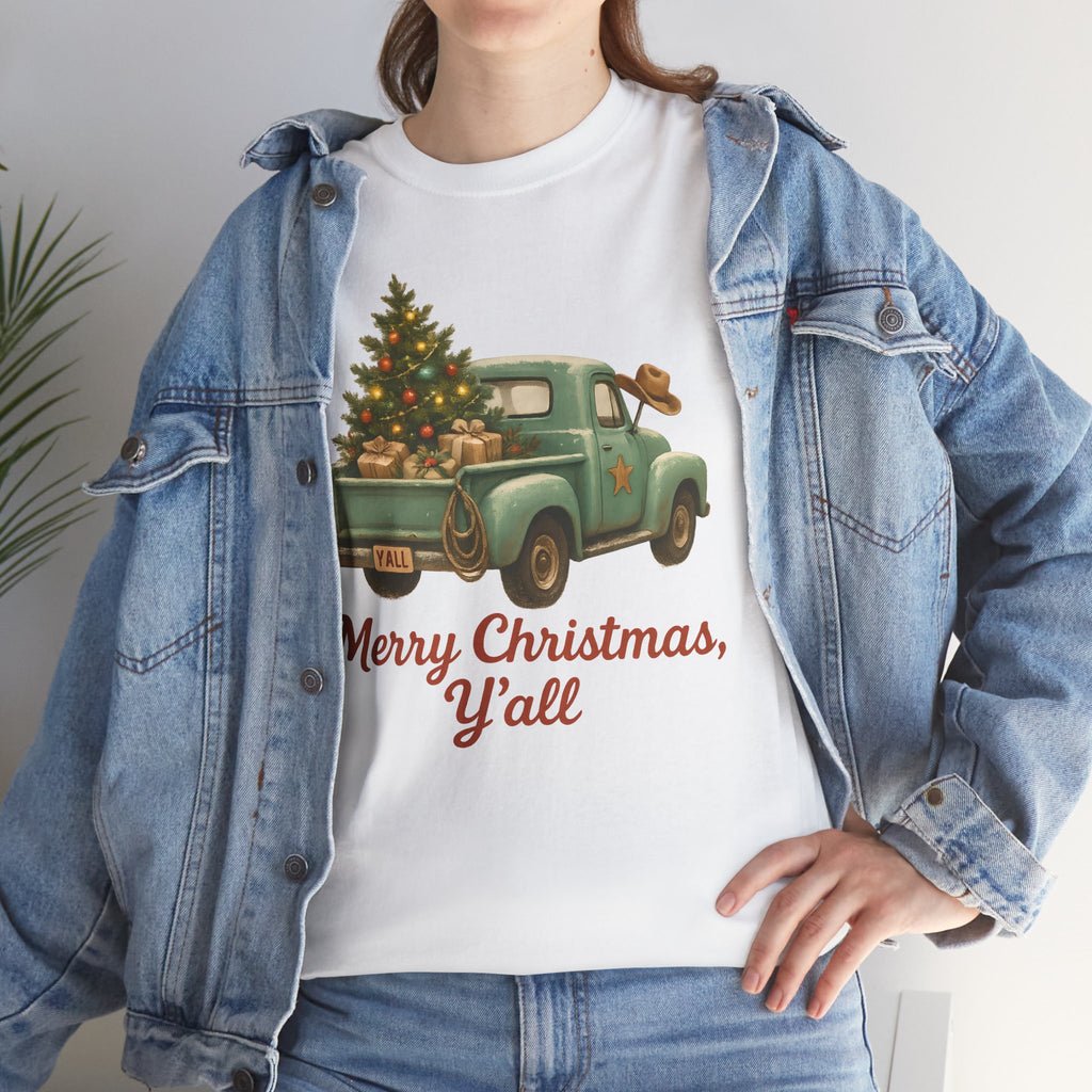 'Merry Christmas, Y'all' Vintage Holiday Tee