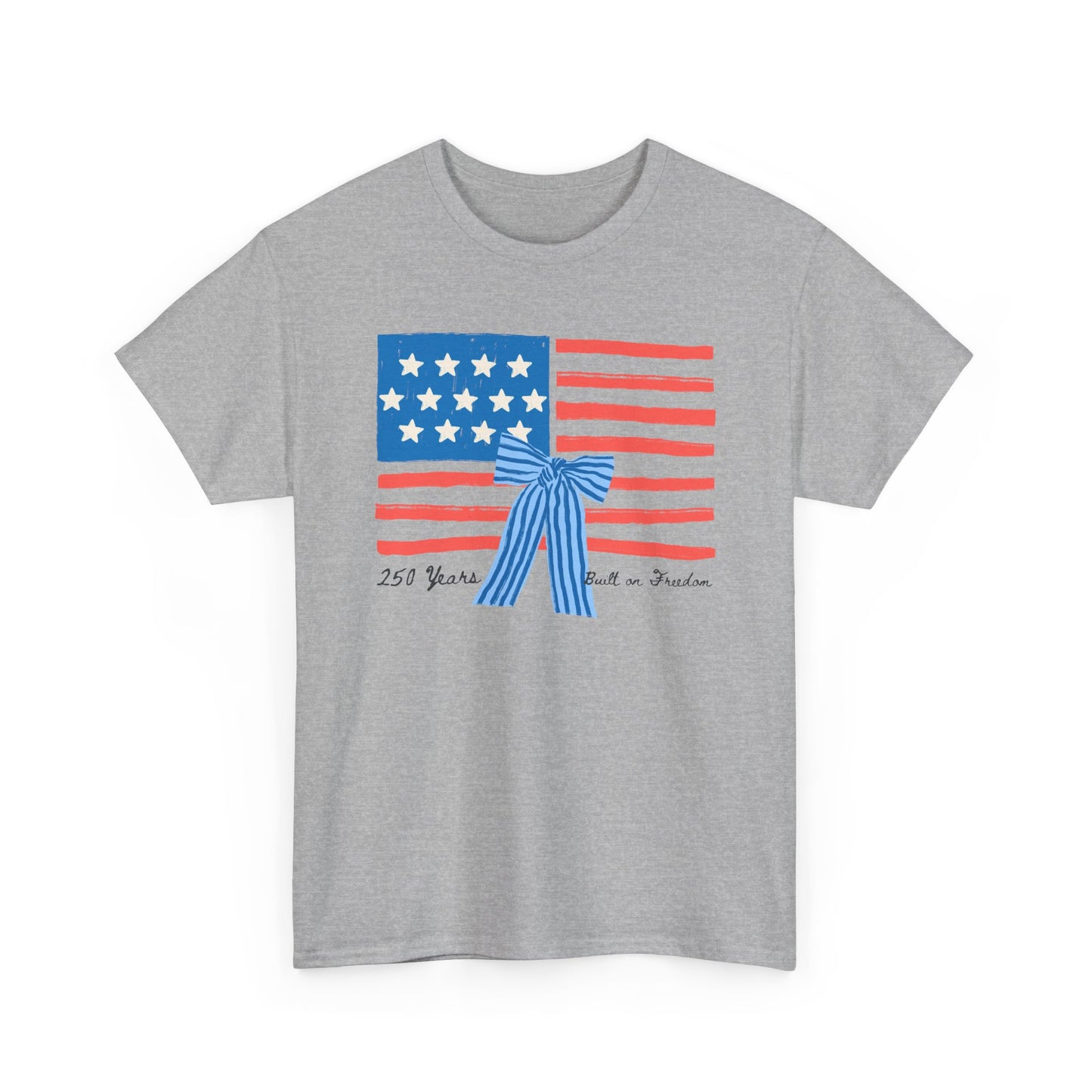 American Flag Bow T-Shirt — 4th of July Patriotic Tee