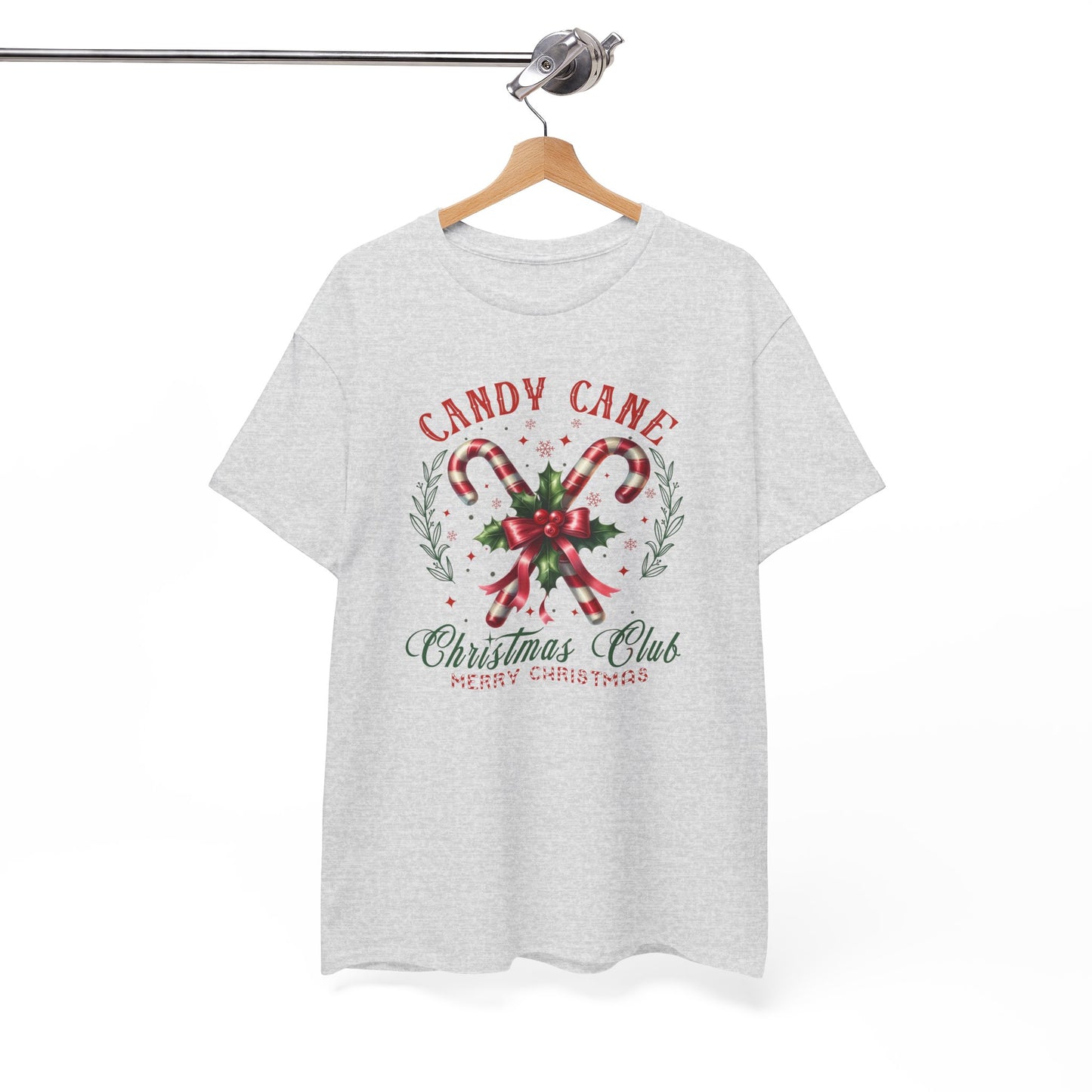 Candy Cane Christmas Club Heavy Cotton Tee - Merry Christmas Holiday Shirt
