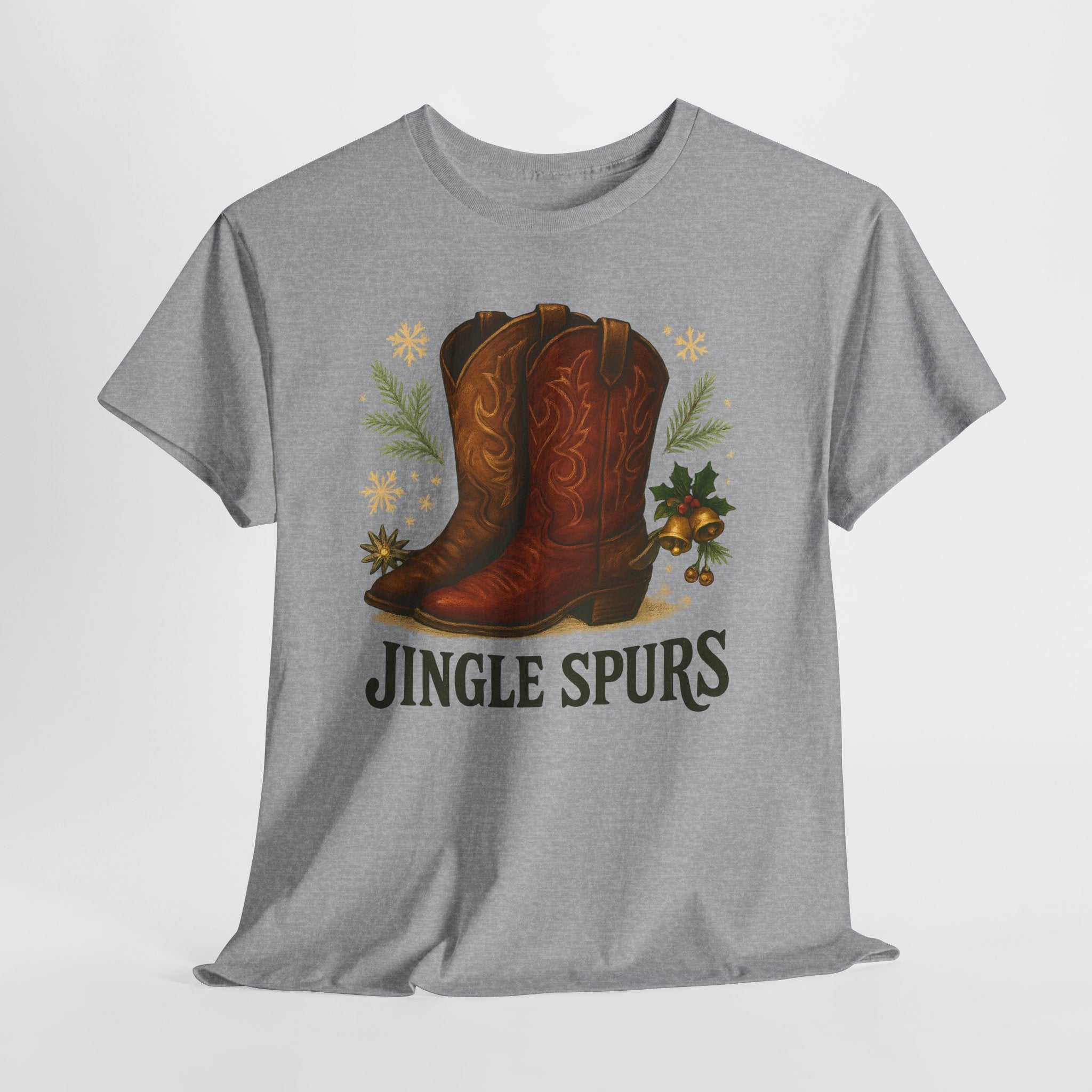Jingle Spurs Cowboy Boots Christmas T‑Shirt