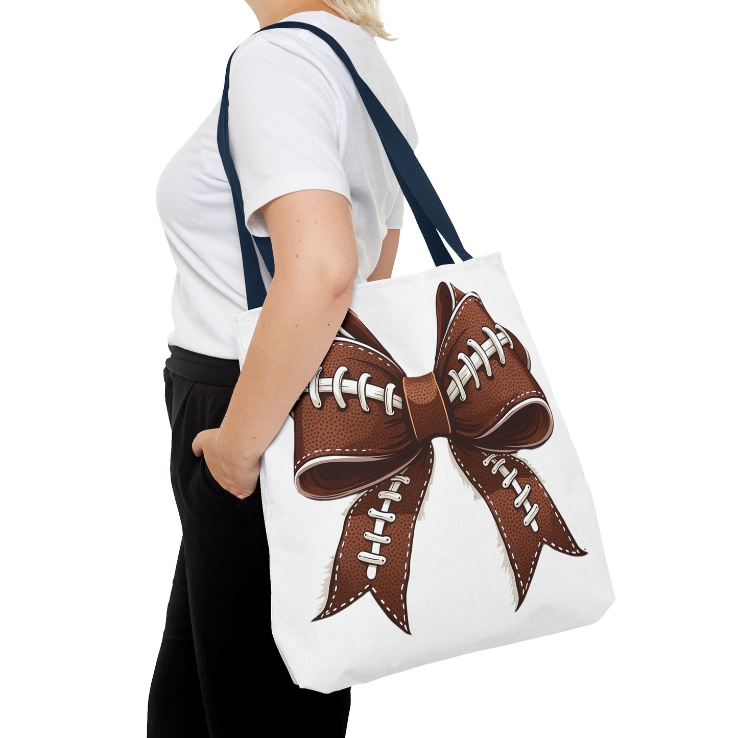 Football Bow Tote Bag