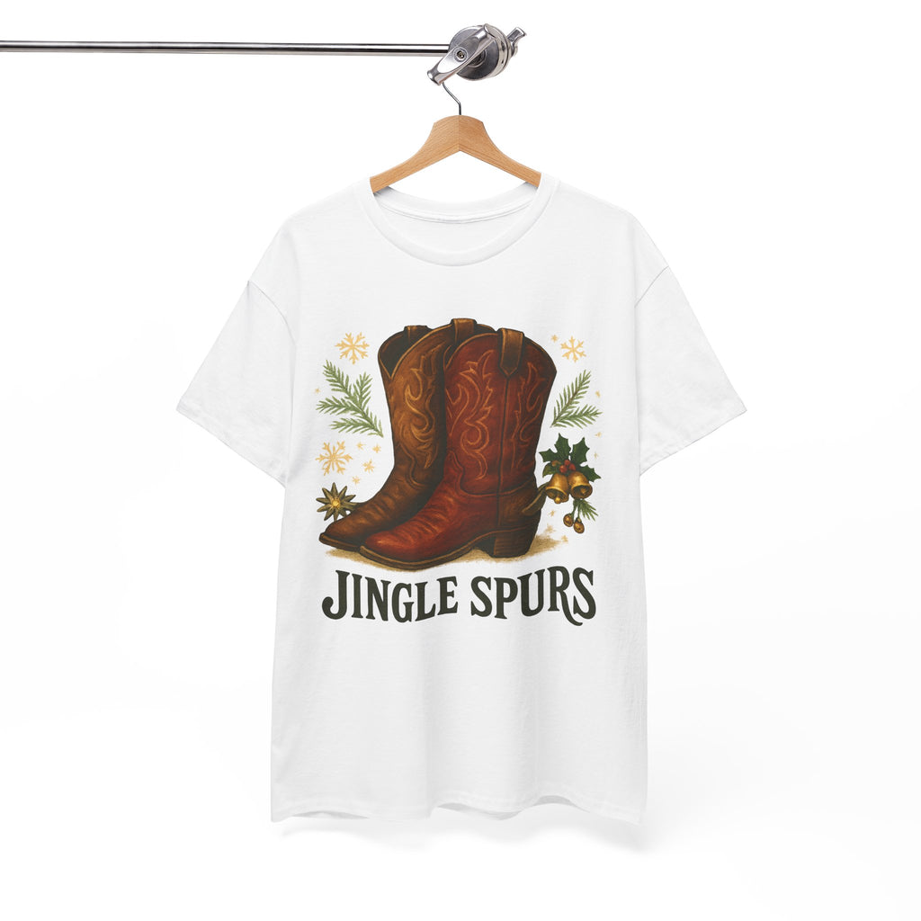 Jingle Spurs Cowboy Boots Christmas T‑Shirt
