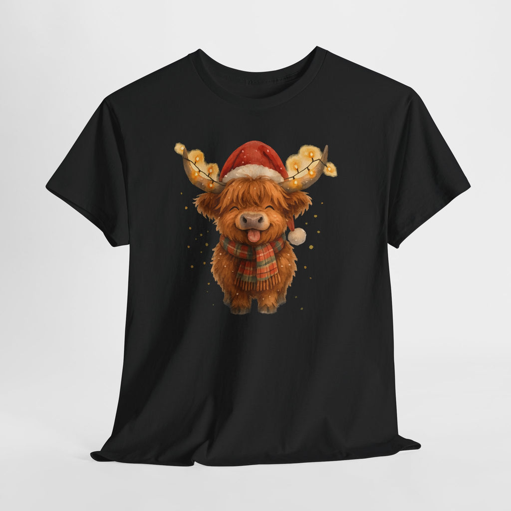 Christmas Highland Cow Tee
