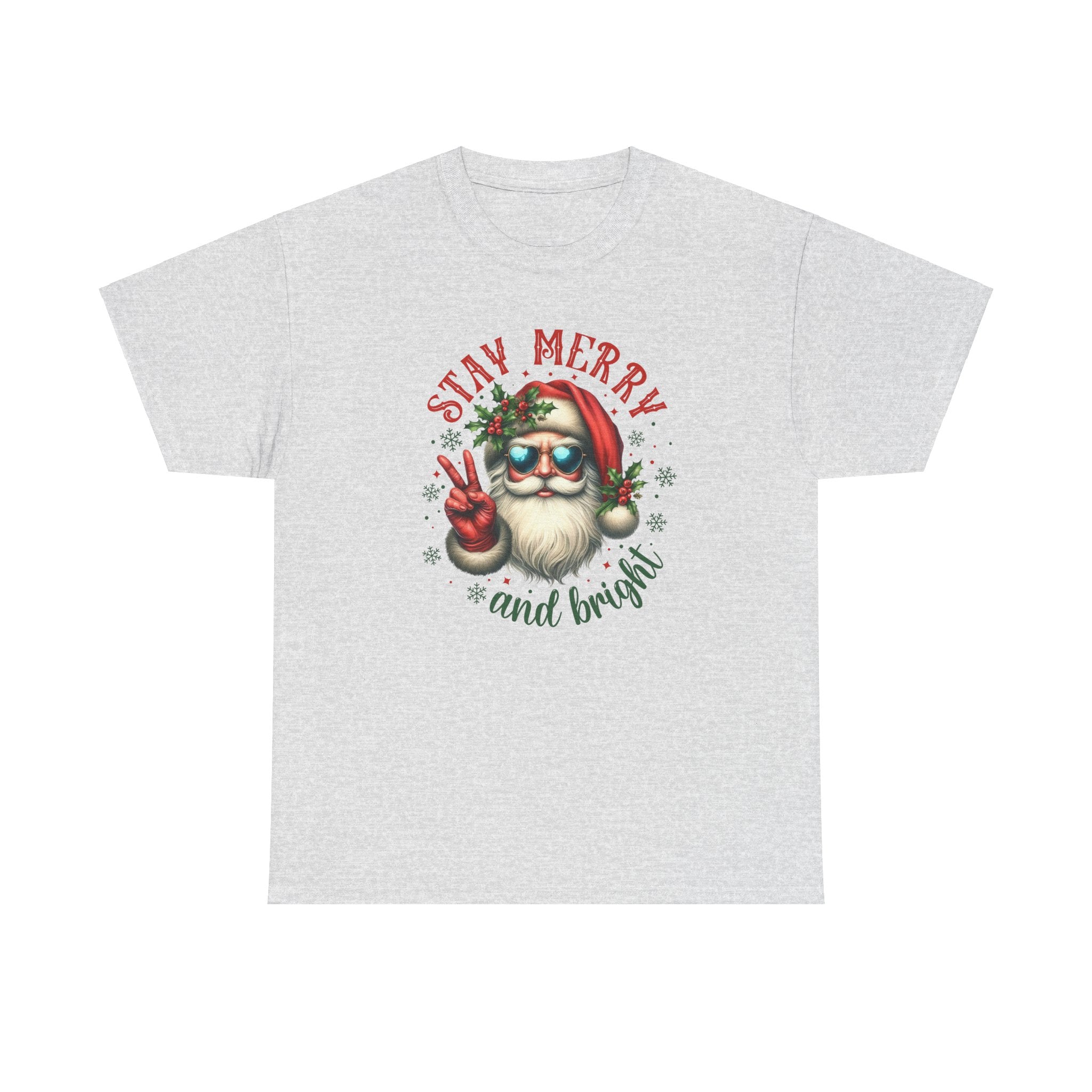 Stay Merry Holiday Heavy Cotton Tee | Fun Christmas Shirt