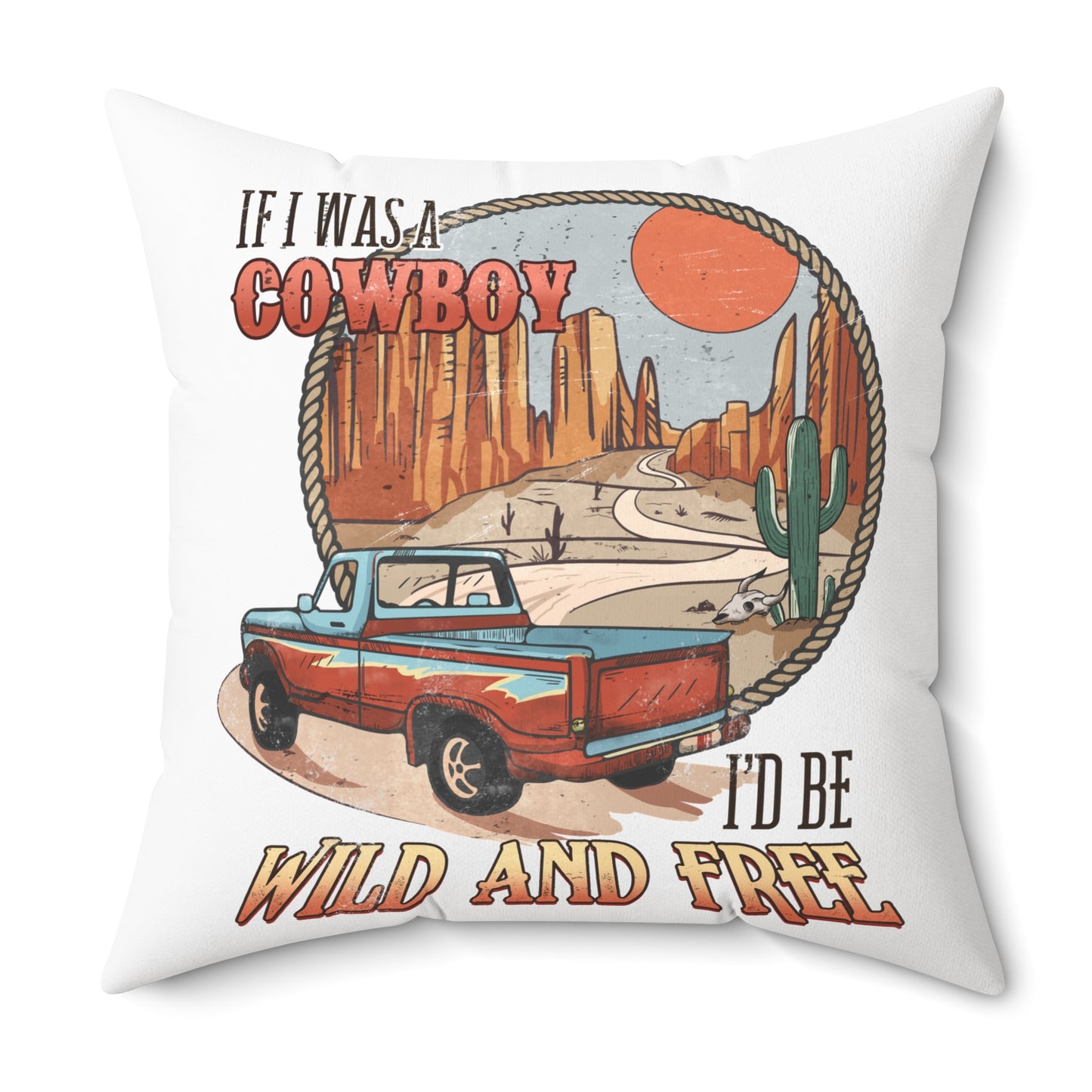 Spun Polyester Square Pillow