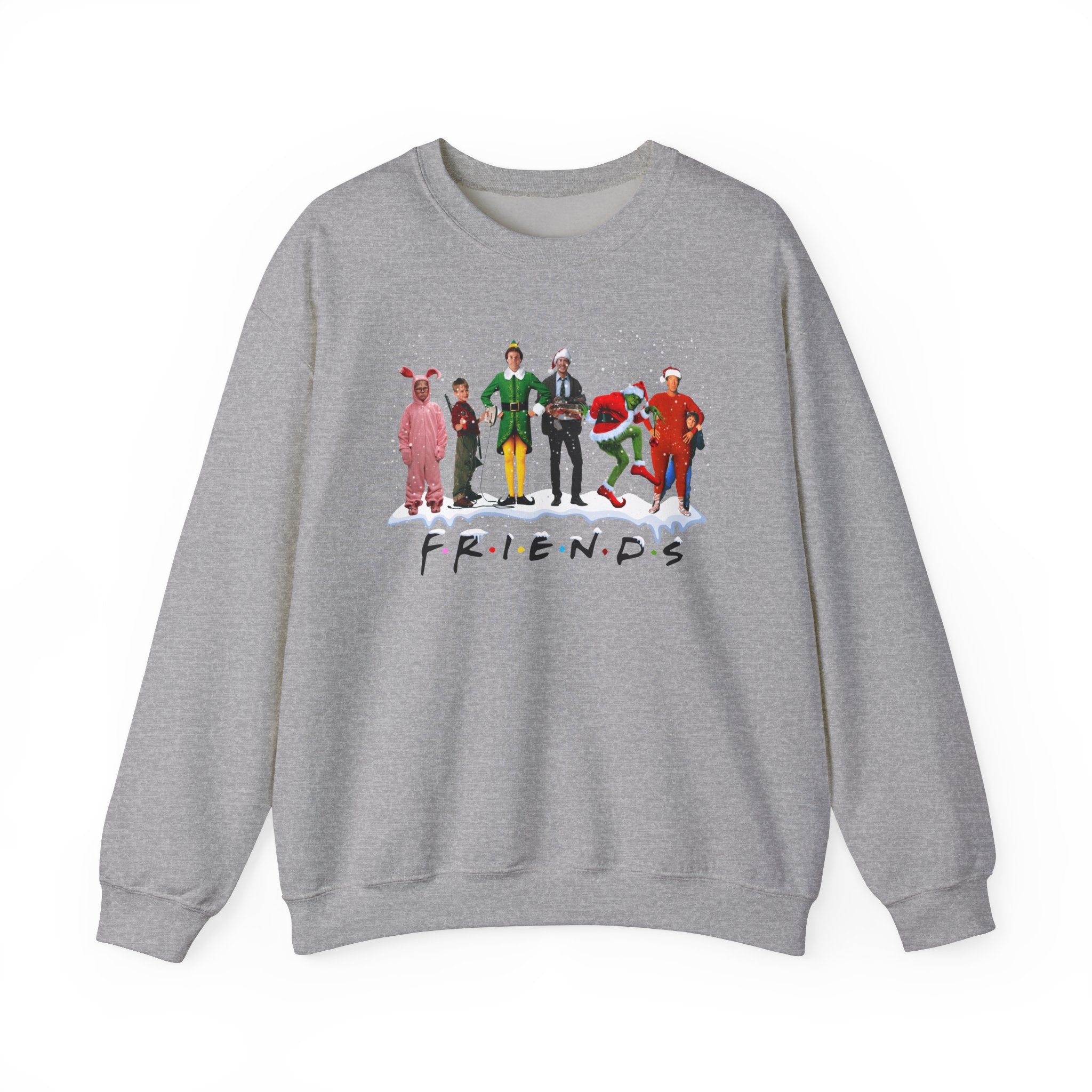 Festive Friends Crewneck Sweatshirt - Cozy Holiday Apparel