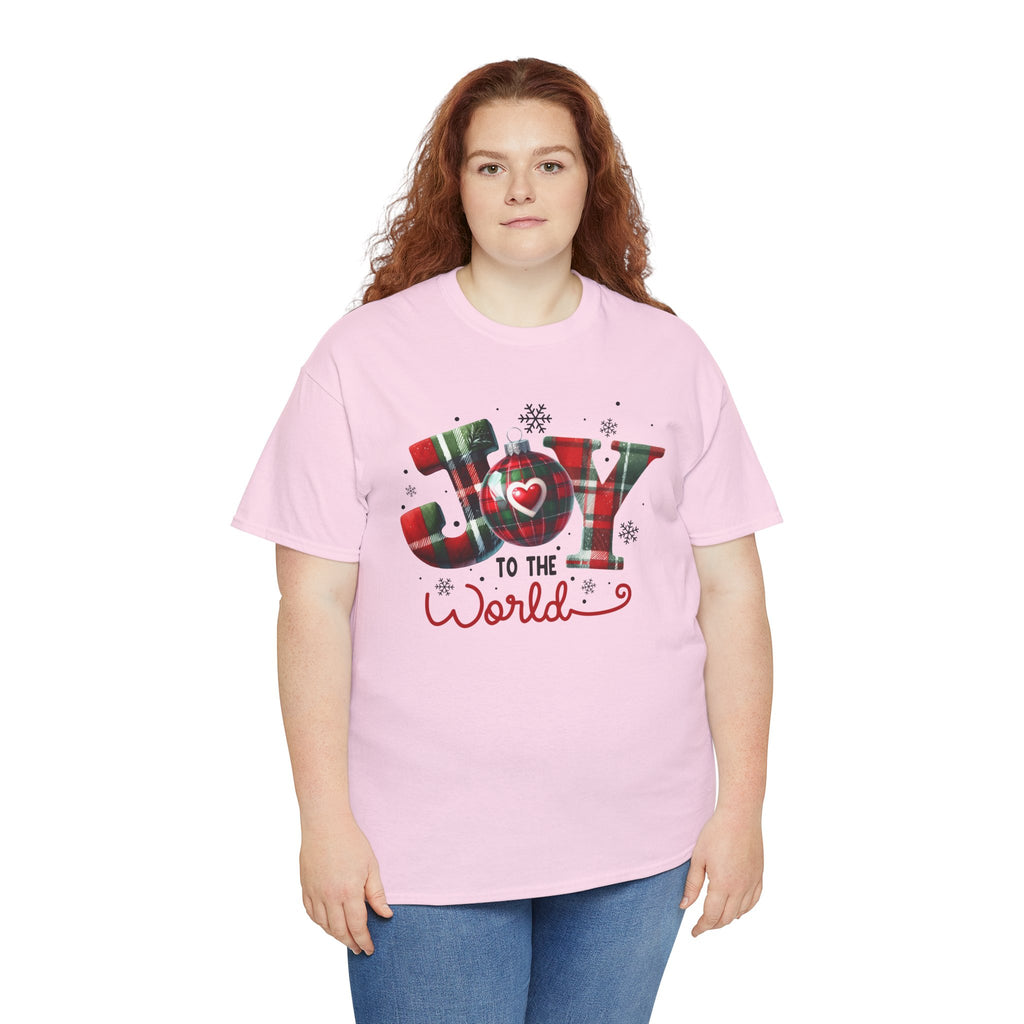 Joy to the World -Heavy Cotton Tee - Christmas Holiday Shirt
