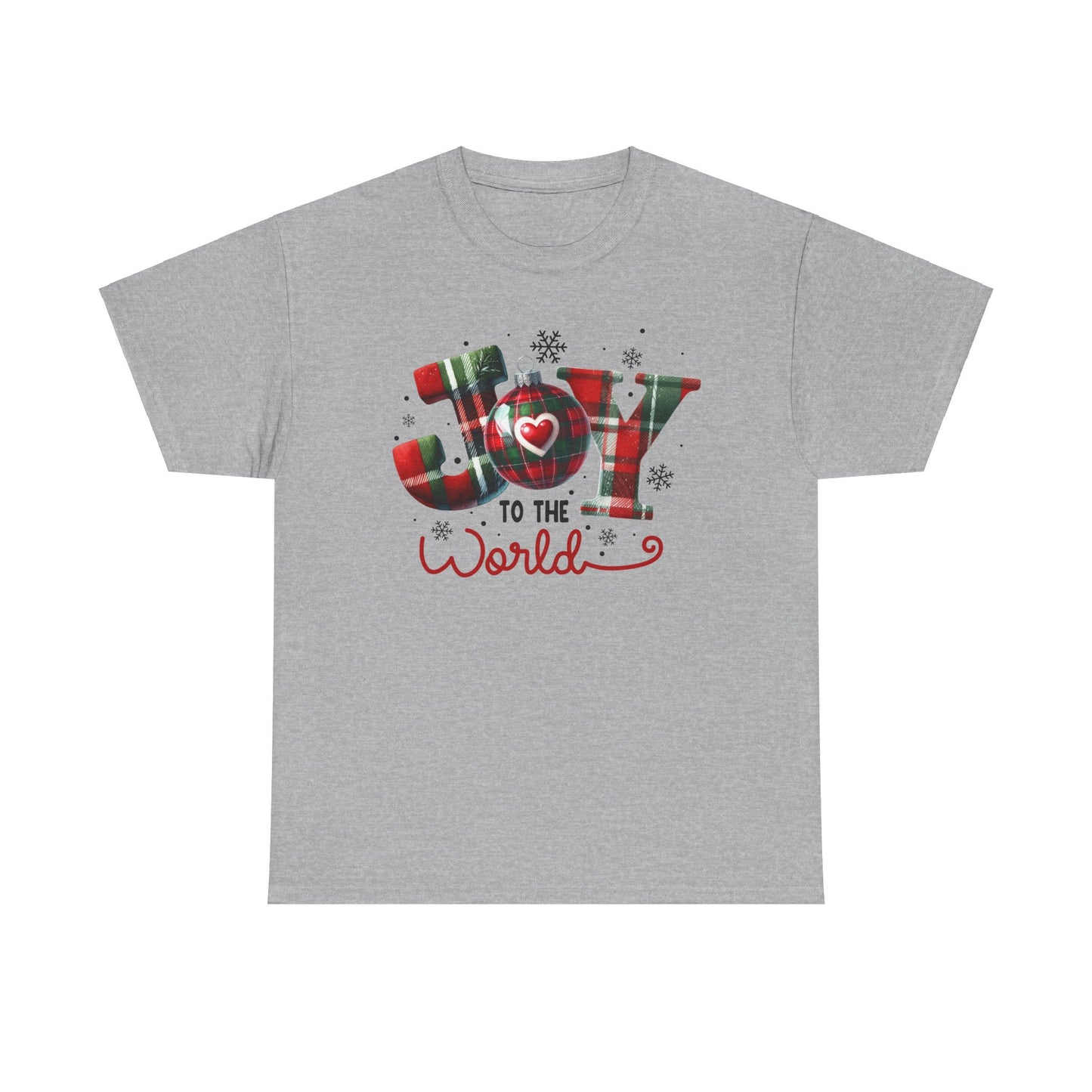 Joy to the World -Heavy Cotton Tee - Christmas Holiday Shirt