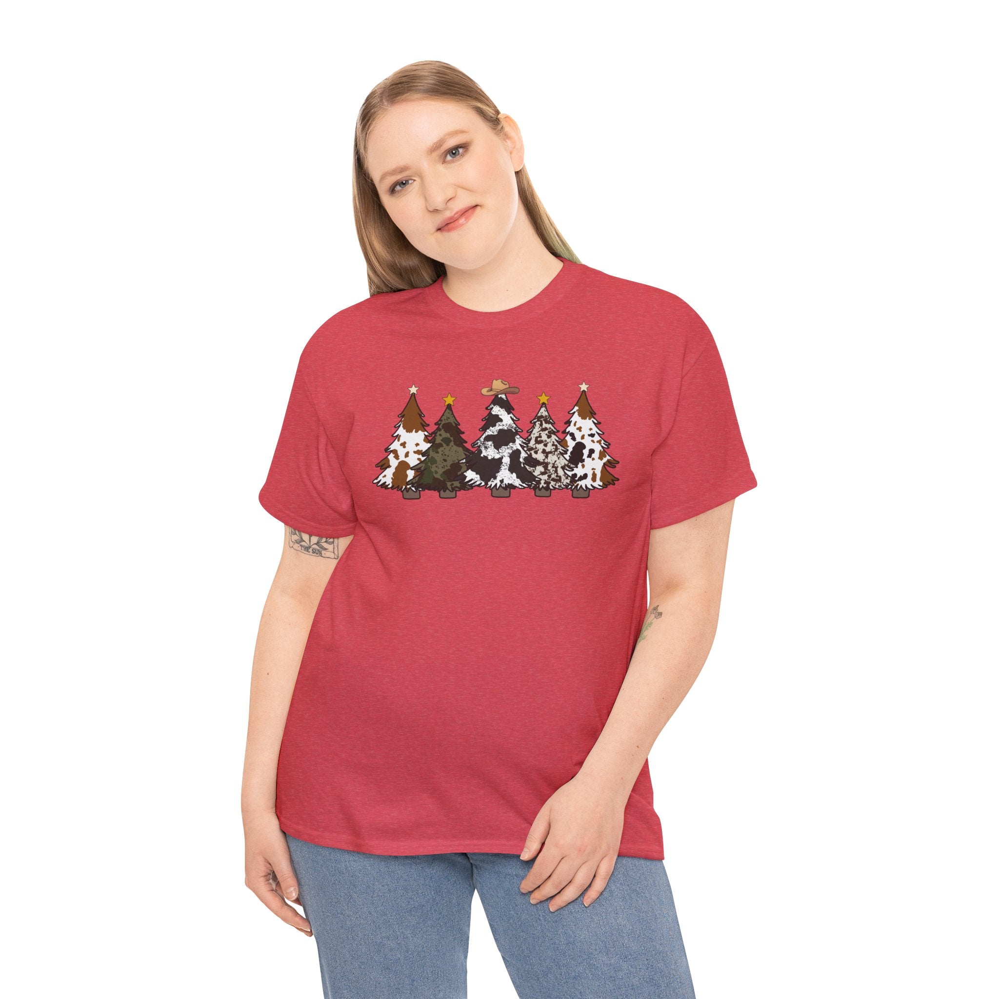 Whimsical Holiday Trees Heavy Cotton Tee