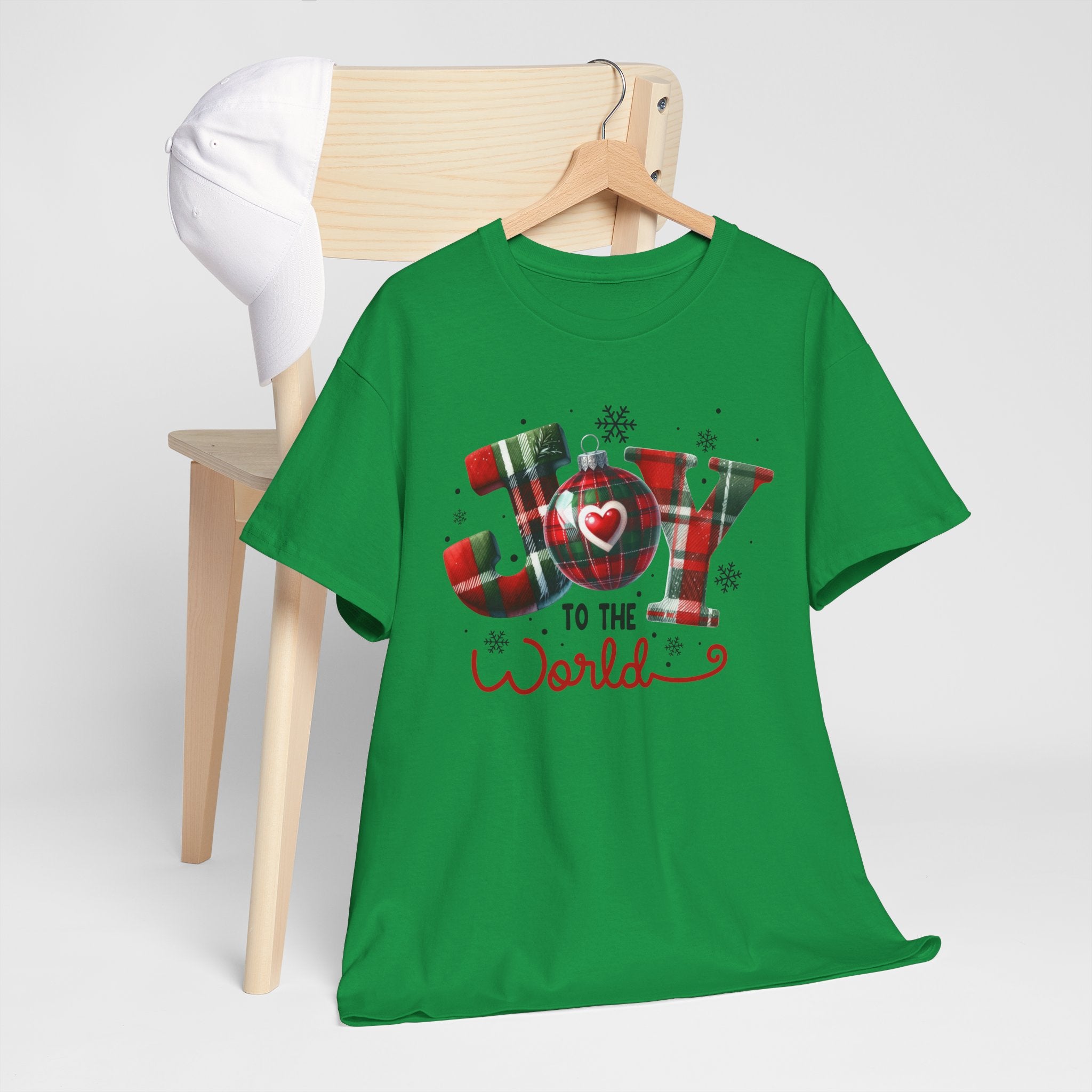 Joy to the World -Heavy Cotton Tee - Christmas Holiday Shirt