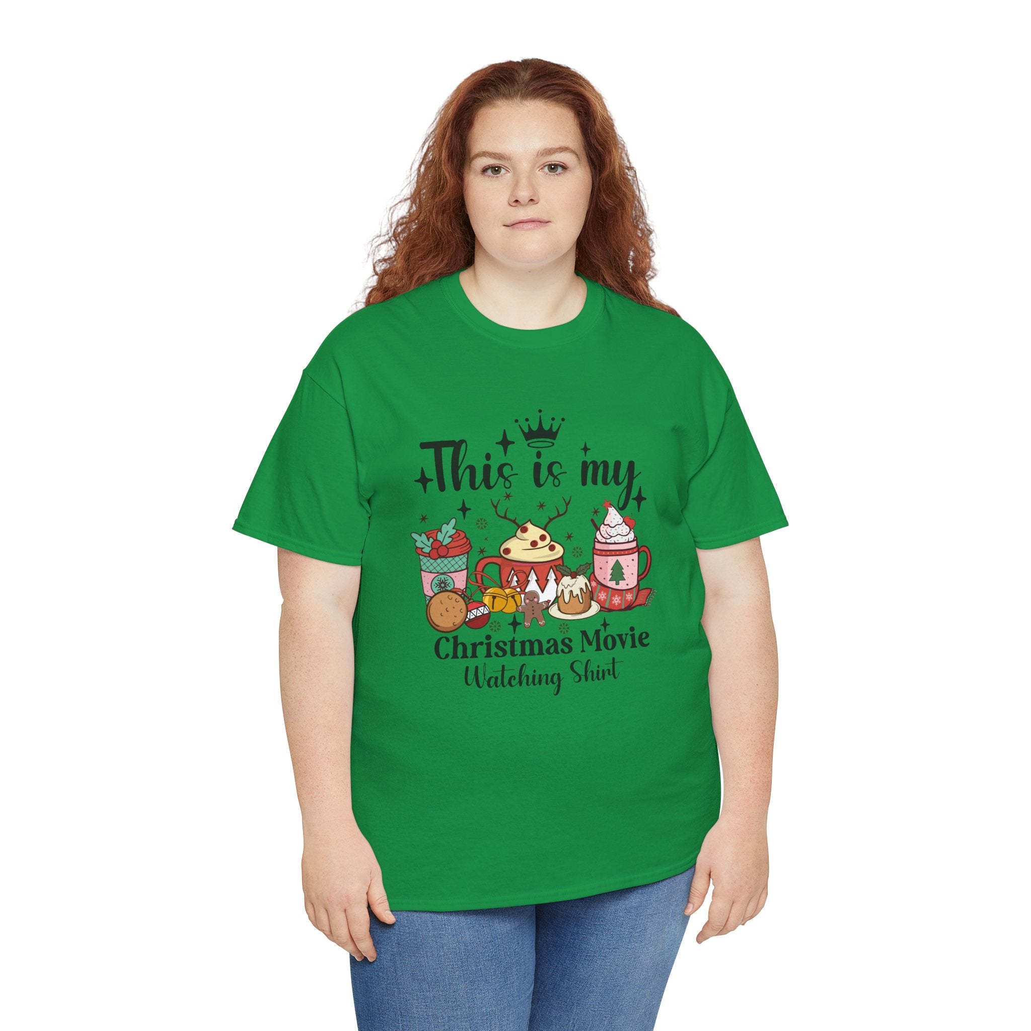 Christmas Movie Watching Tee - Heavy Cotton Shirt