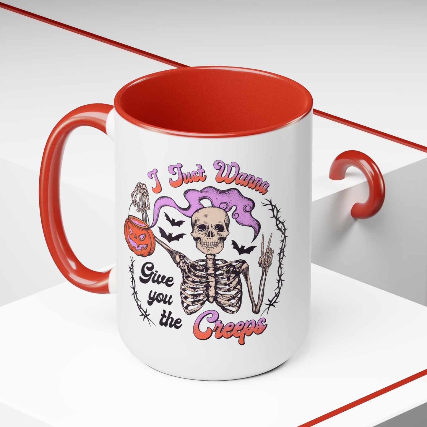 Two-Tone Coffee Mugs, 15oz