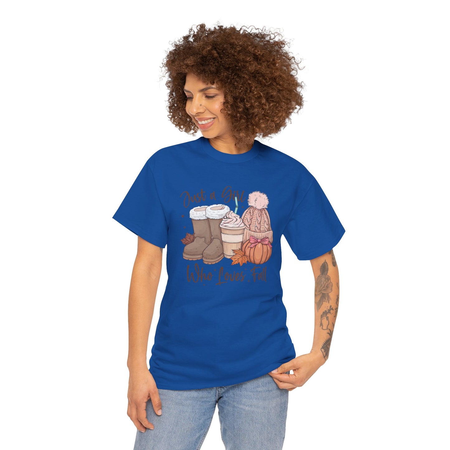 Just a Girl Who Loves Fall, Vintage Style Tee
