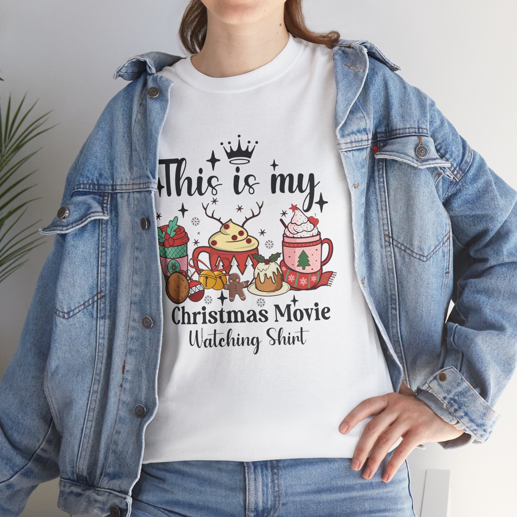 Christmas Movie Watching Tee - Heavy Cotton Shirt
