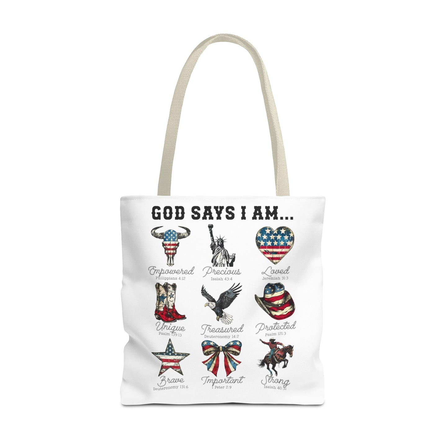 God Says I Am Tote Bag