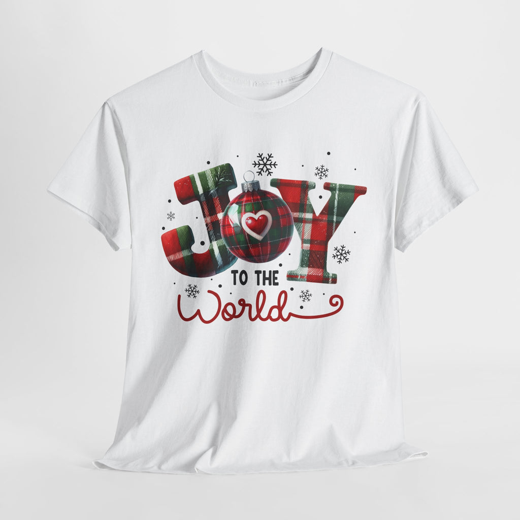 Joy to the World -Heavy Cotton Tee - Christmas Holiday Shirt