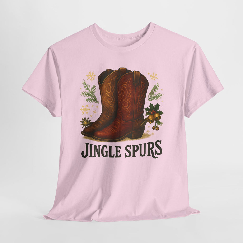 Jingle Spurs Cowboy Boots Christmas T‑Shirt