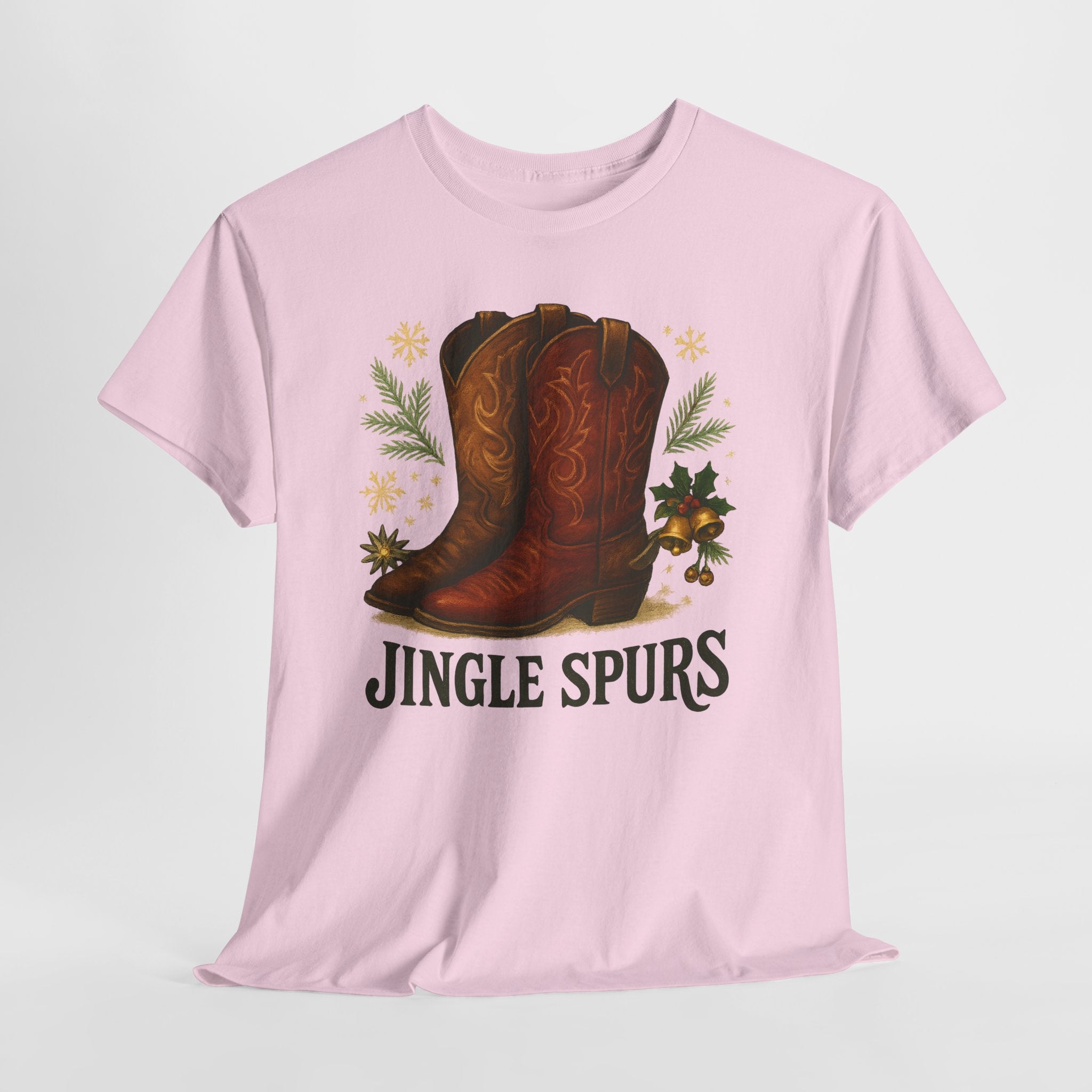 Jingle Spurs Cowboy Boots Christmas T‑Shirt
