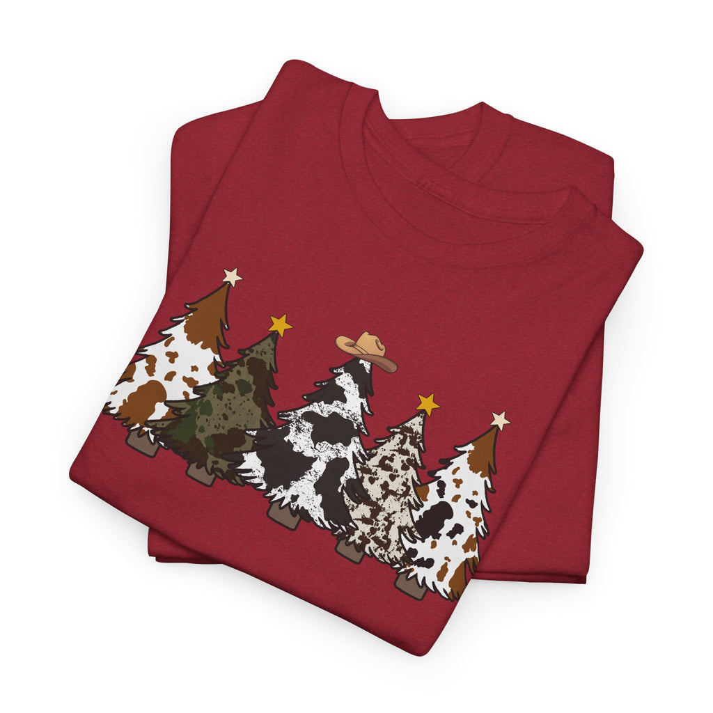 Whimsical Holiday Trees Heavy Cotton Tee