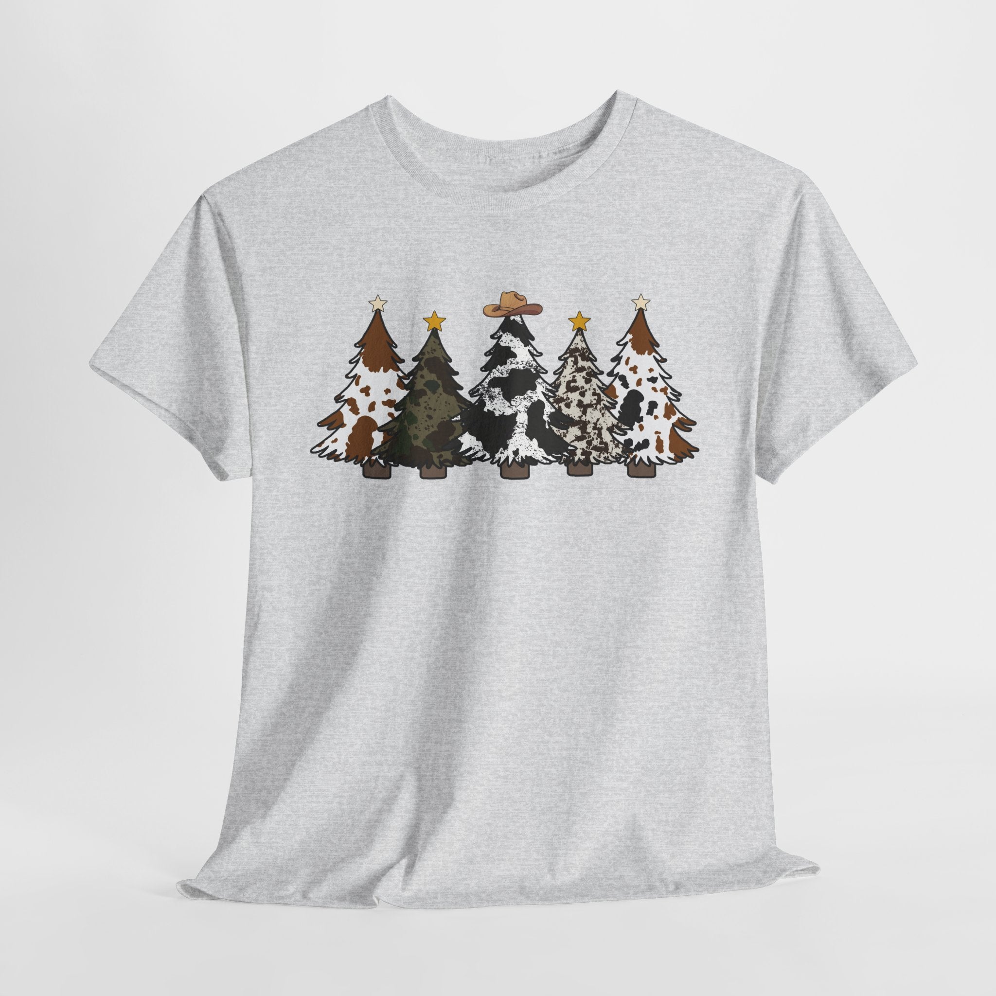 Whimsical Holiday Trees Heavy Cotton Tee