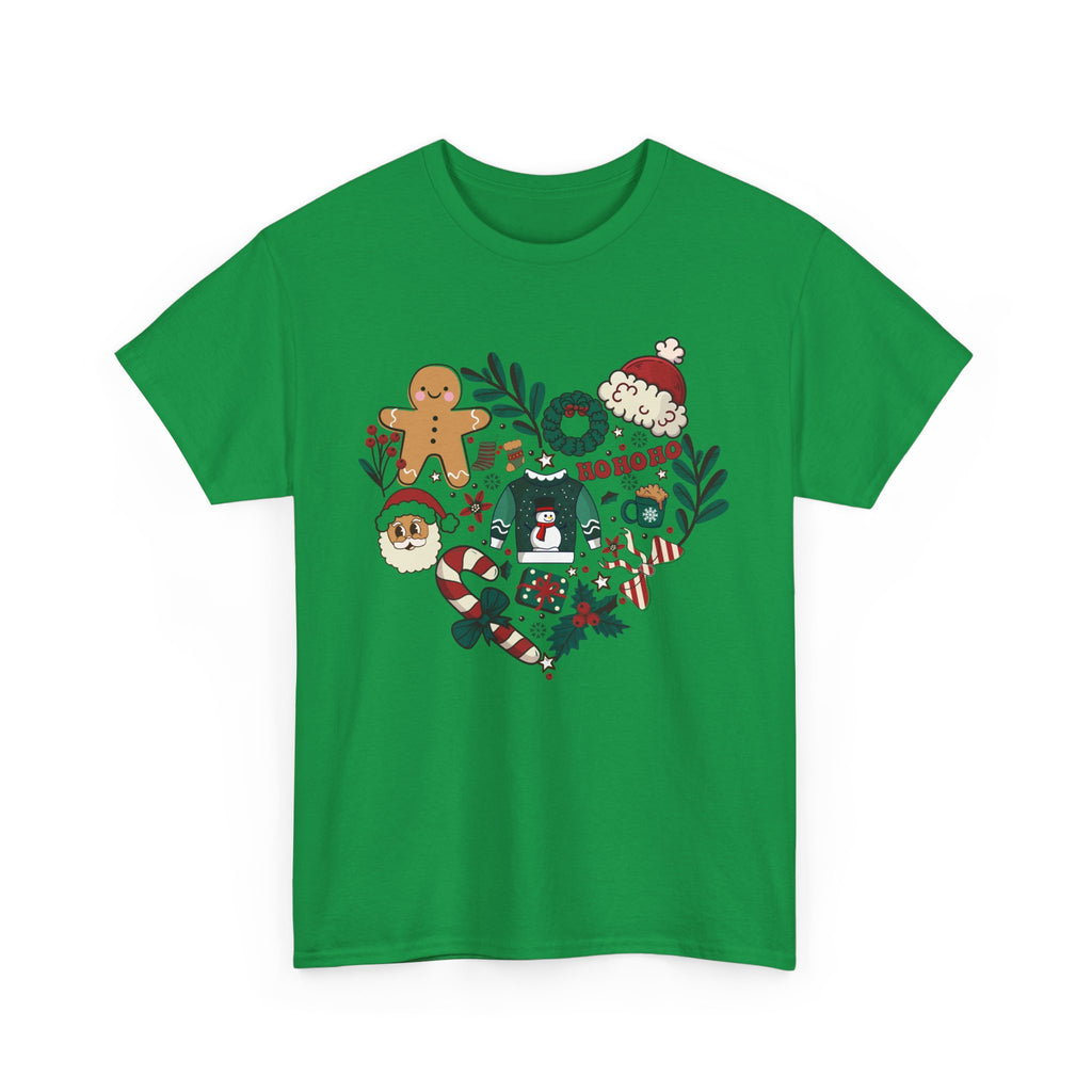 Festive Holiday Heart Heavy Cotton Tee