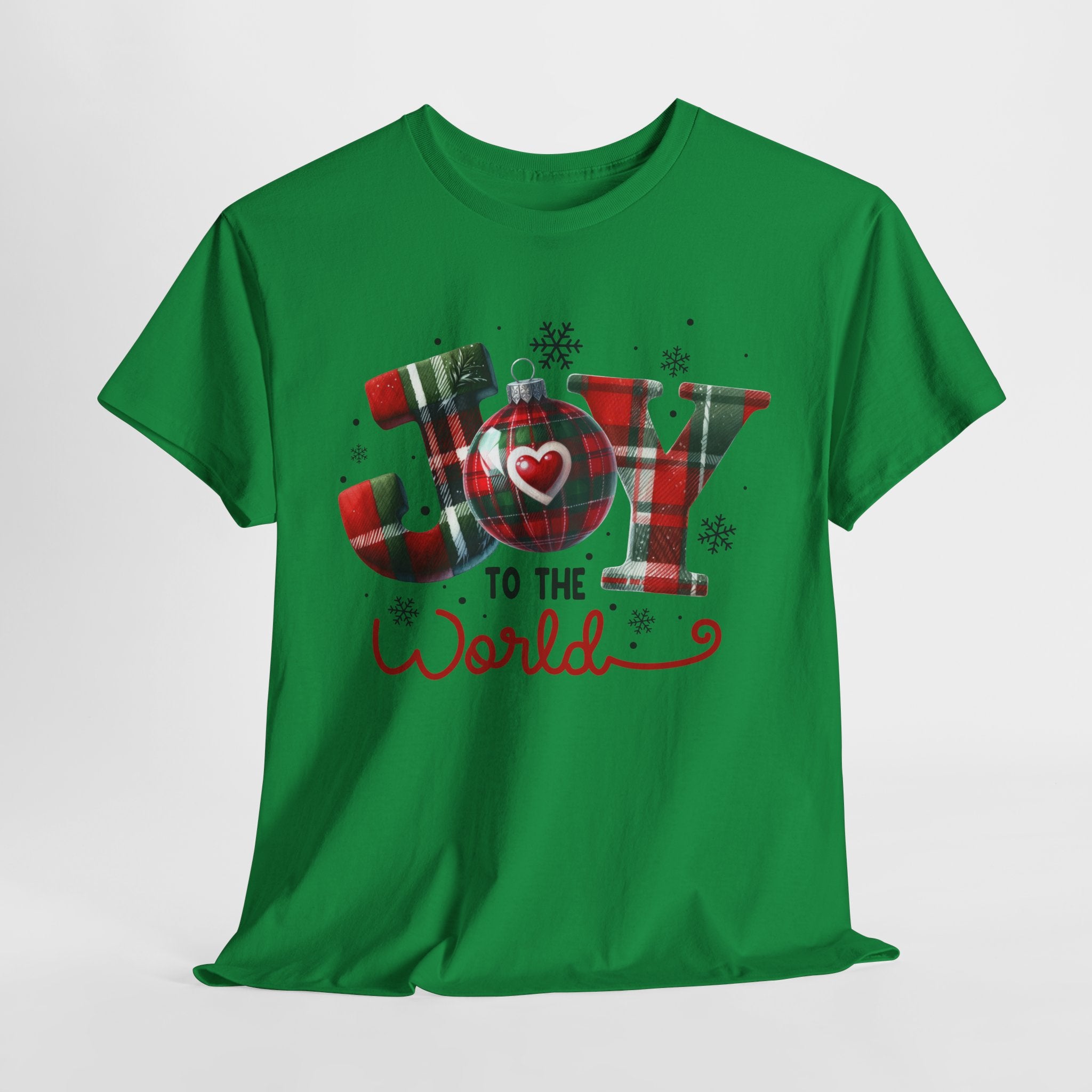 Joy to the World -Heavy Cotton Tee - Christmas Holiday Shirt