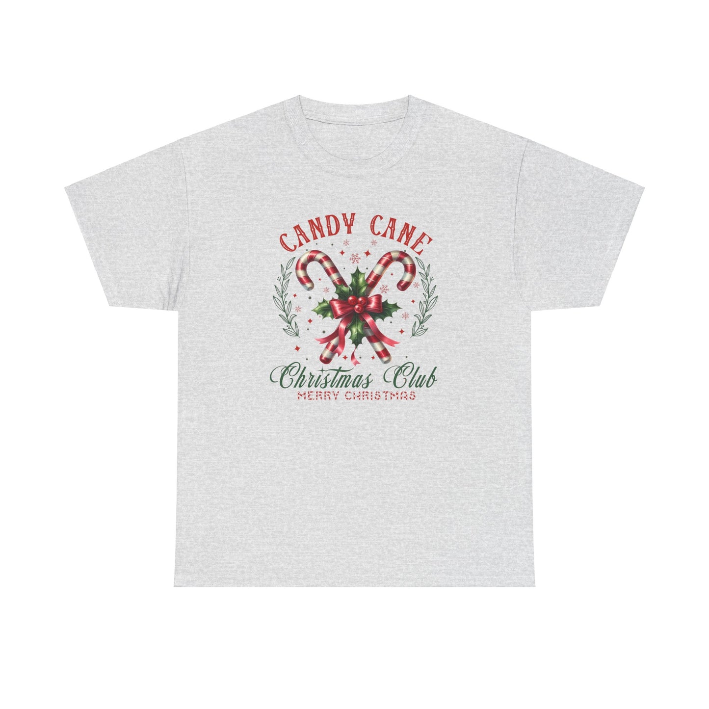 Candy Cane Christmas Club Heavy Cotton Tee - Merry Christmas Holiday Shirt