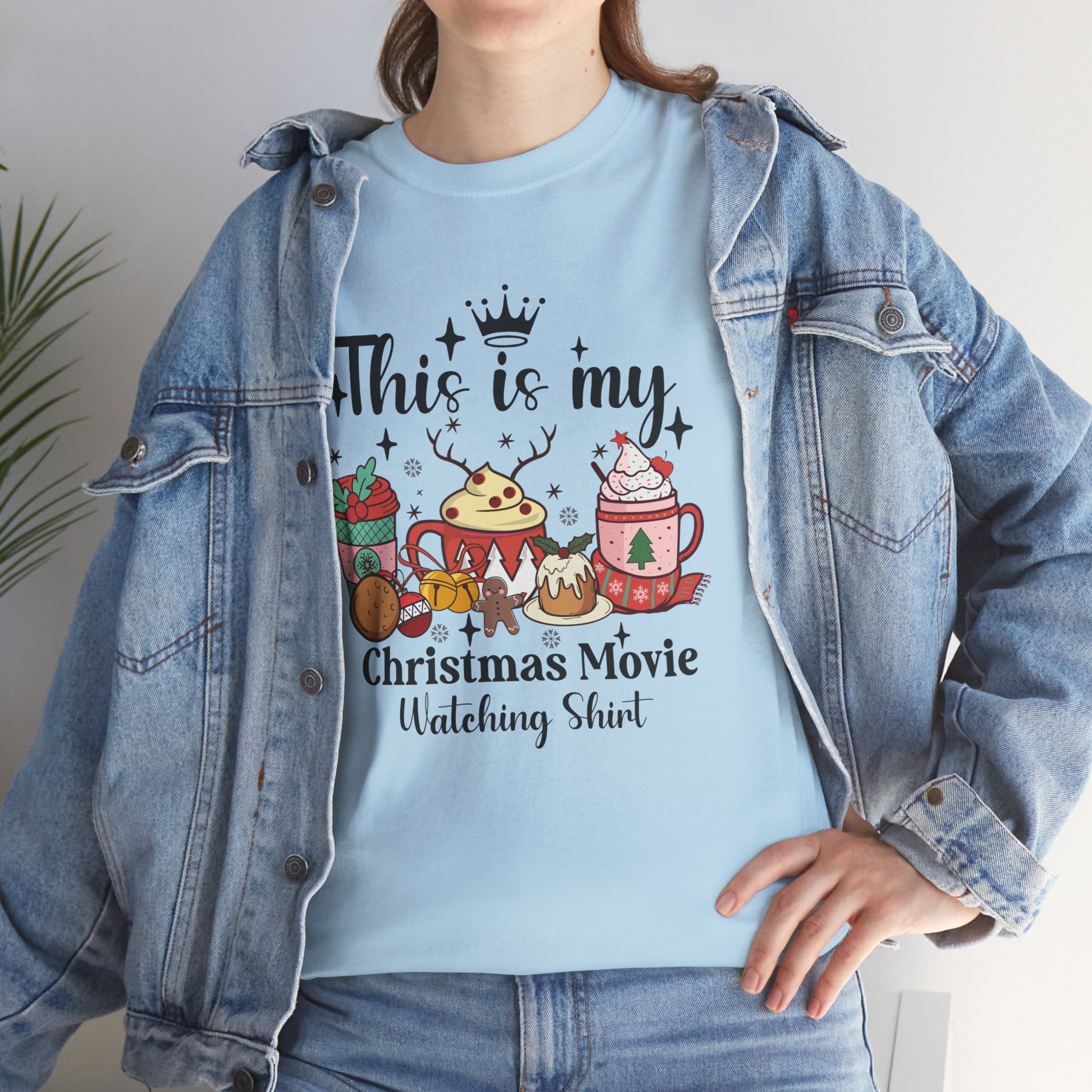 Christmas Movie Watching Tee - Heavy Cotton Shirt
