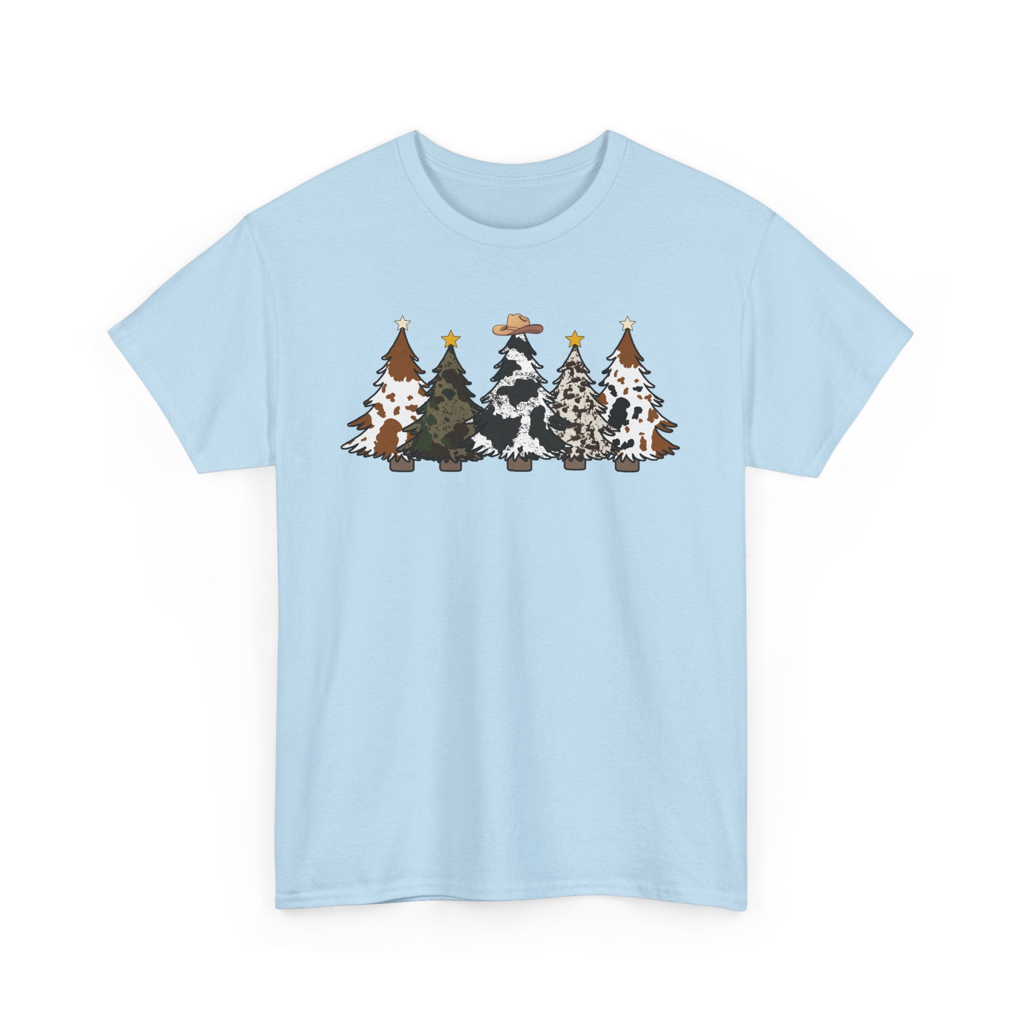Whimsical Holiday Trees Heavy Cotton Tee