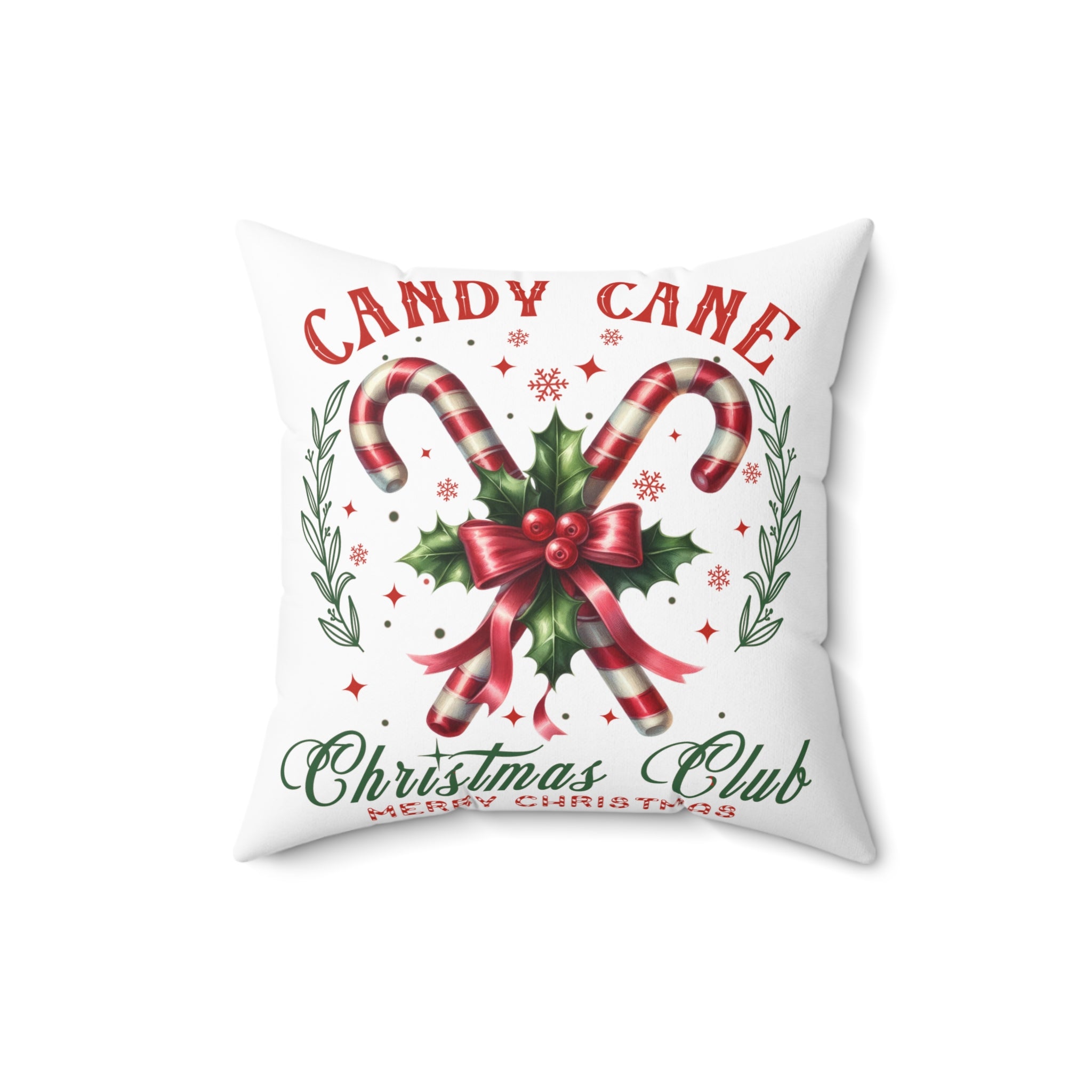 Candy Cane Christmas Pillow - Festive Holiday Decor for Home