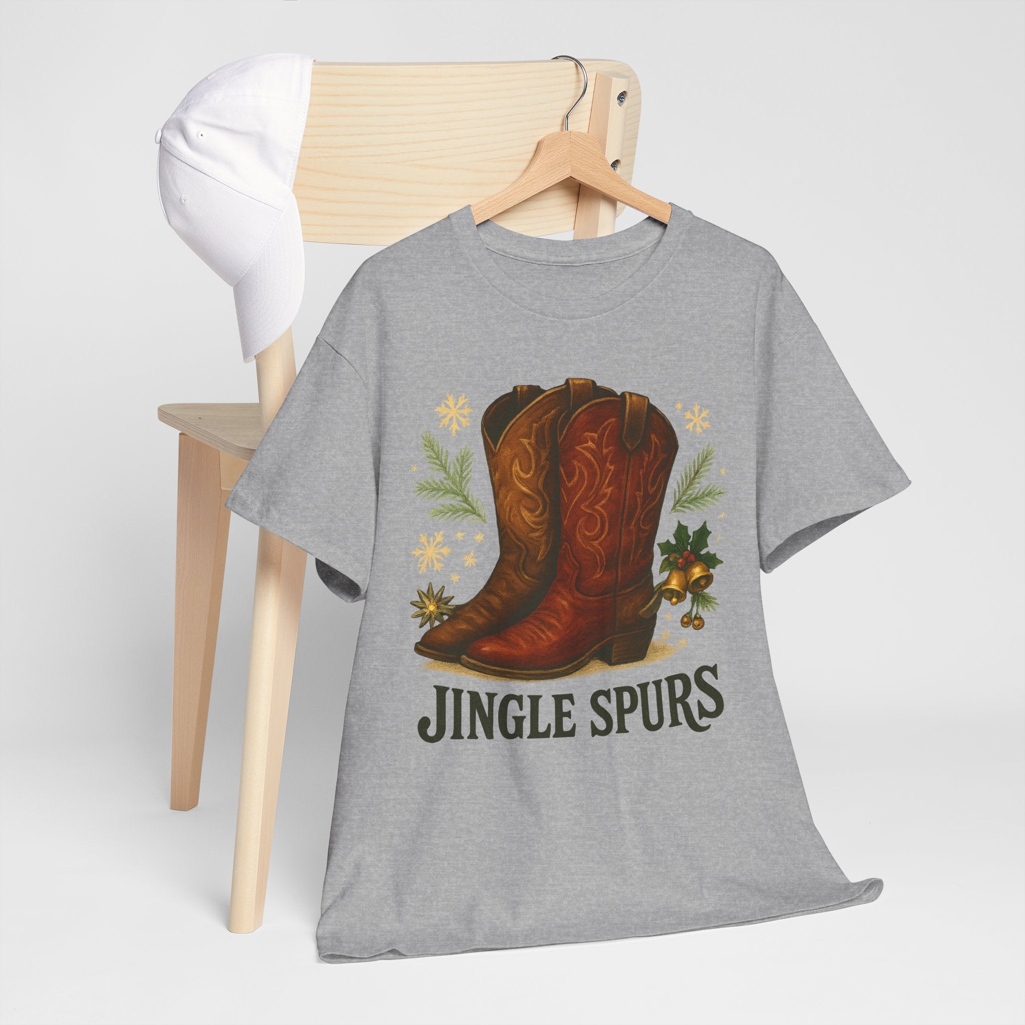 Jingle Spurs Cowboy Boots Christmas T‑Shirt