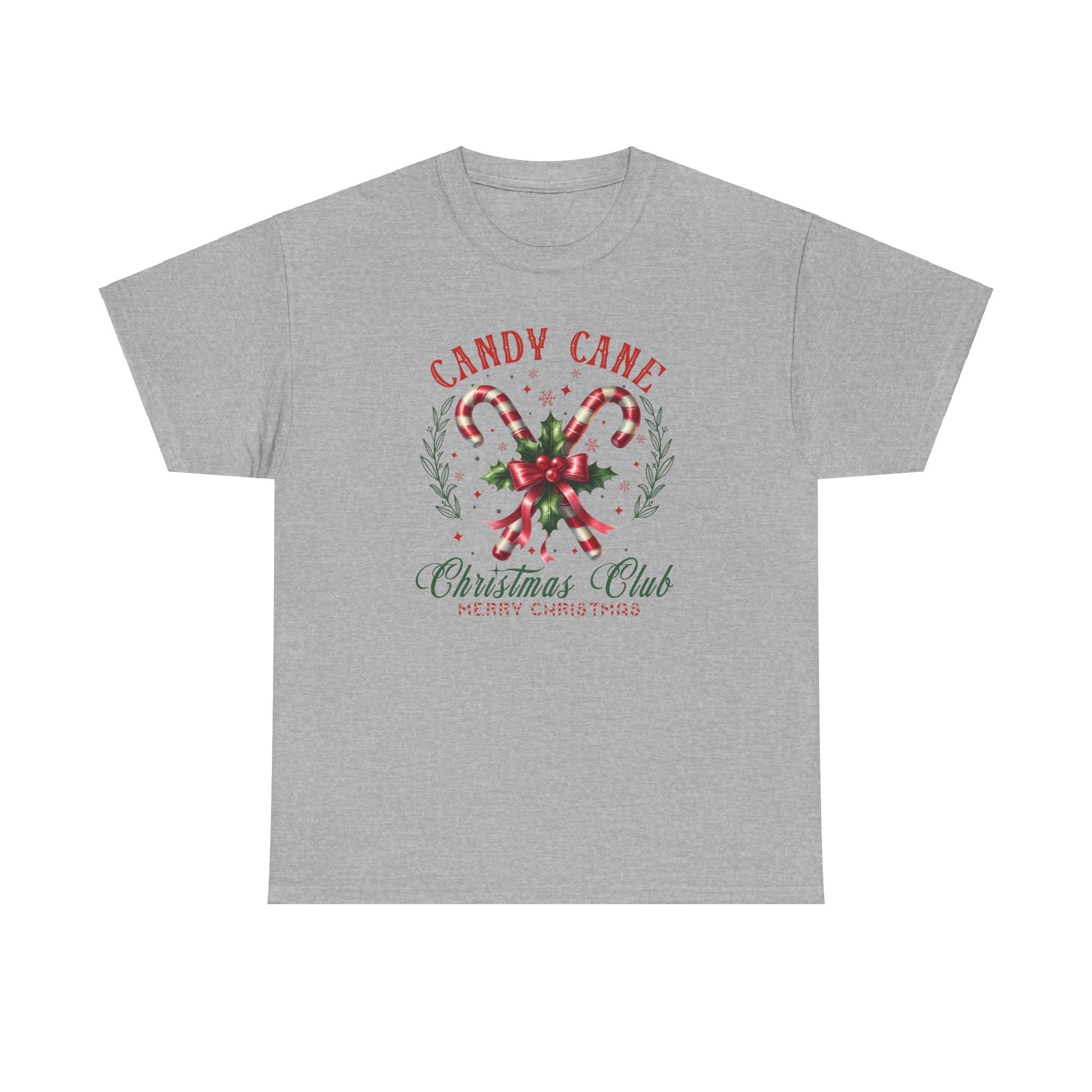 Candy Cane Christmas Club Heavy Cotton Tee - Merry Christmas Holiday Shirt