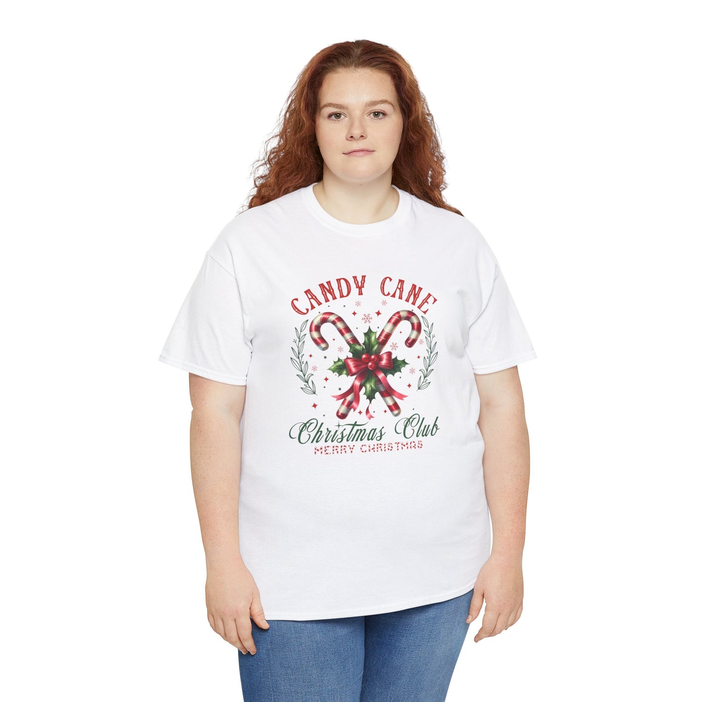 Candy Cane Christmas Club Heavy Cotton Tee - Merry Christmas Holiday Shirt