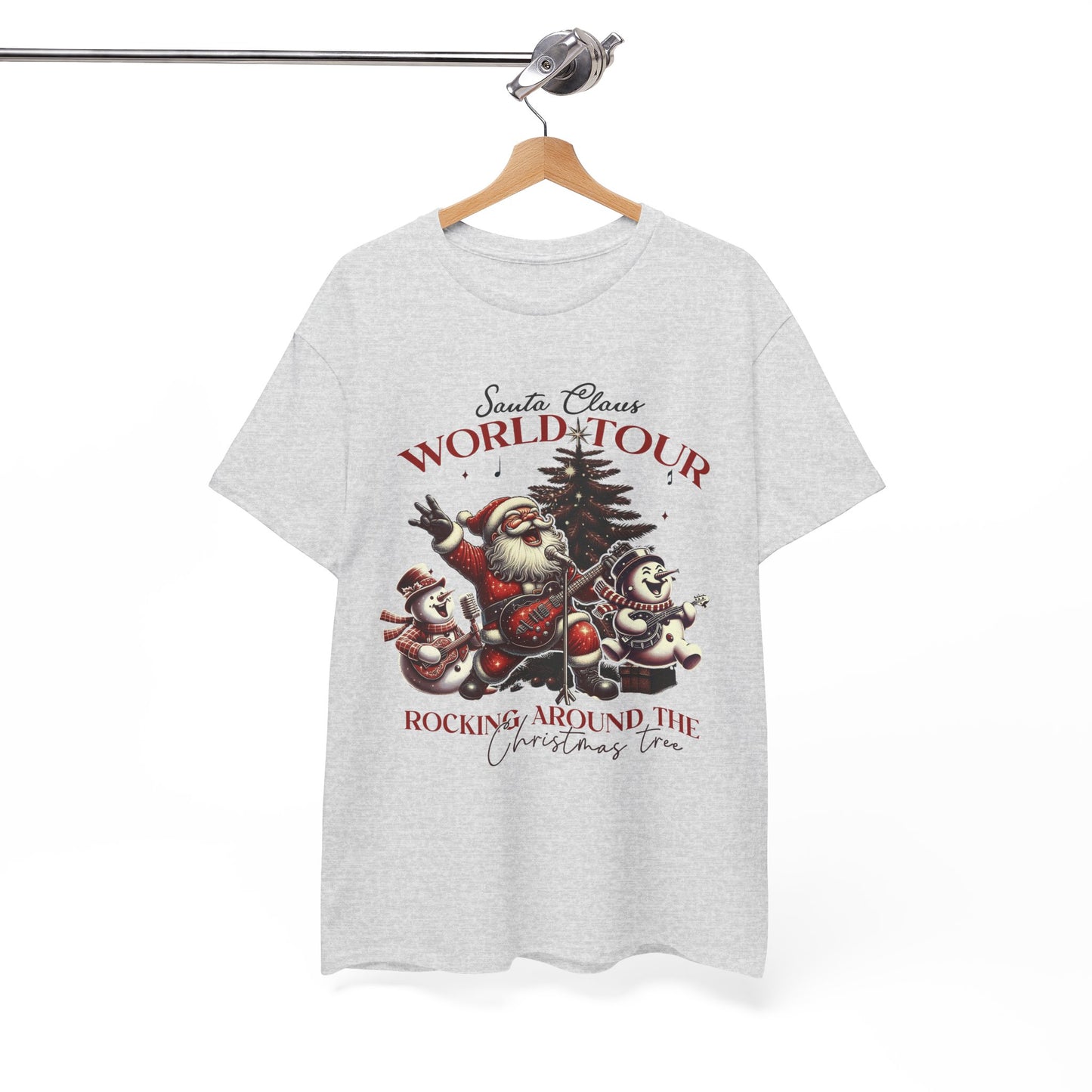 Christmas Santa Claus World Tour Tee - Heavy Cotton T-Shirt