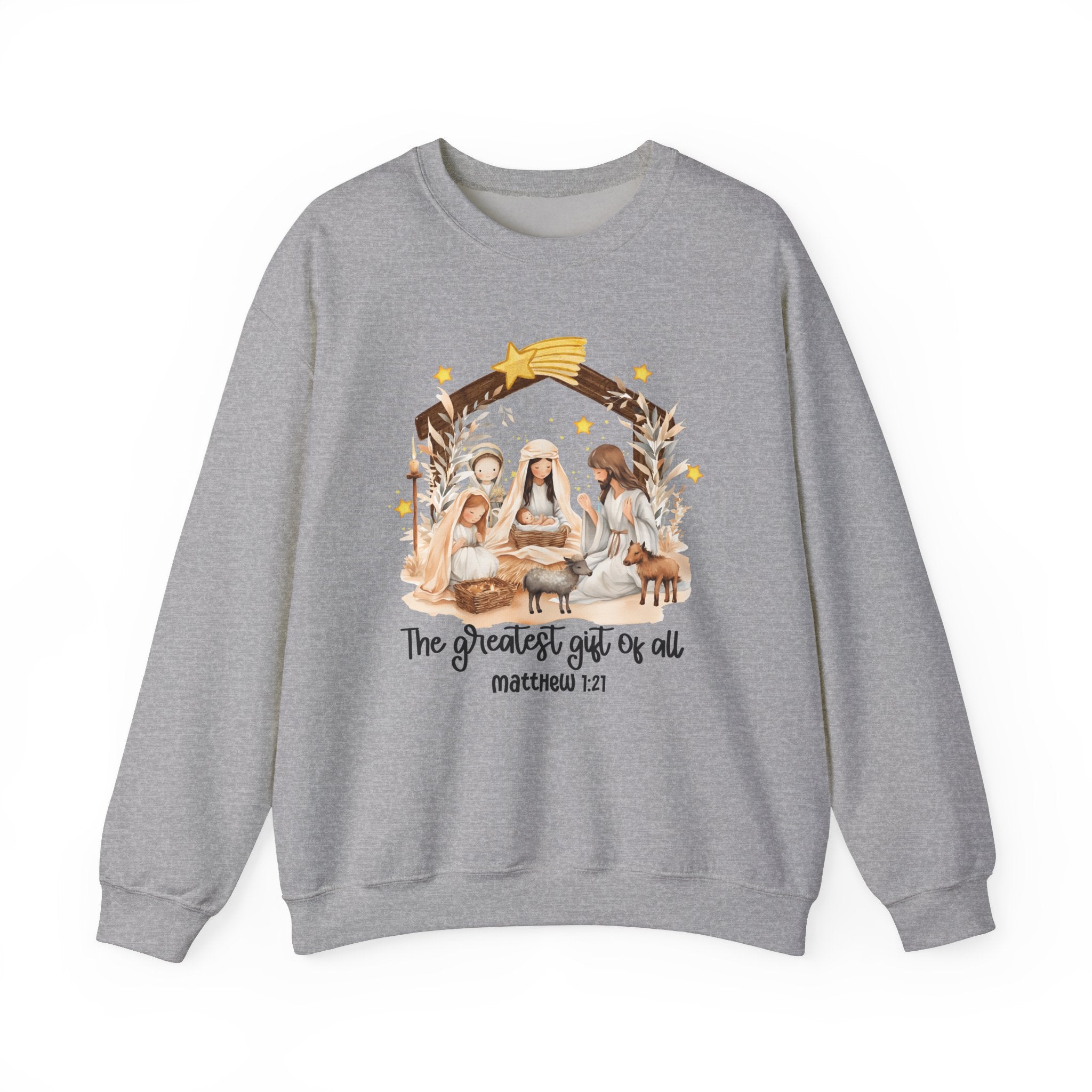 Christmas Nativity Crewneck Sweatshirt - "The Greatest Gift of All"