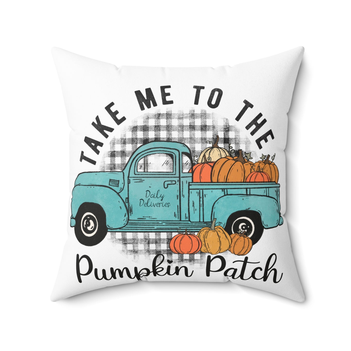 Take Me to the Pumpkin Patch Throw Pillow — Vintage Truck Autumn Decor