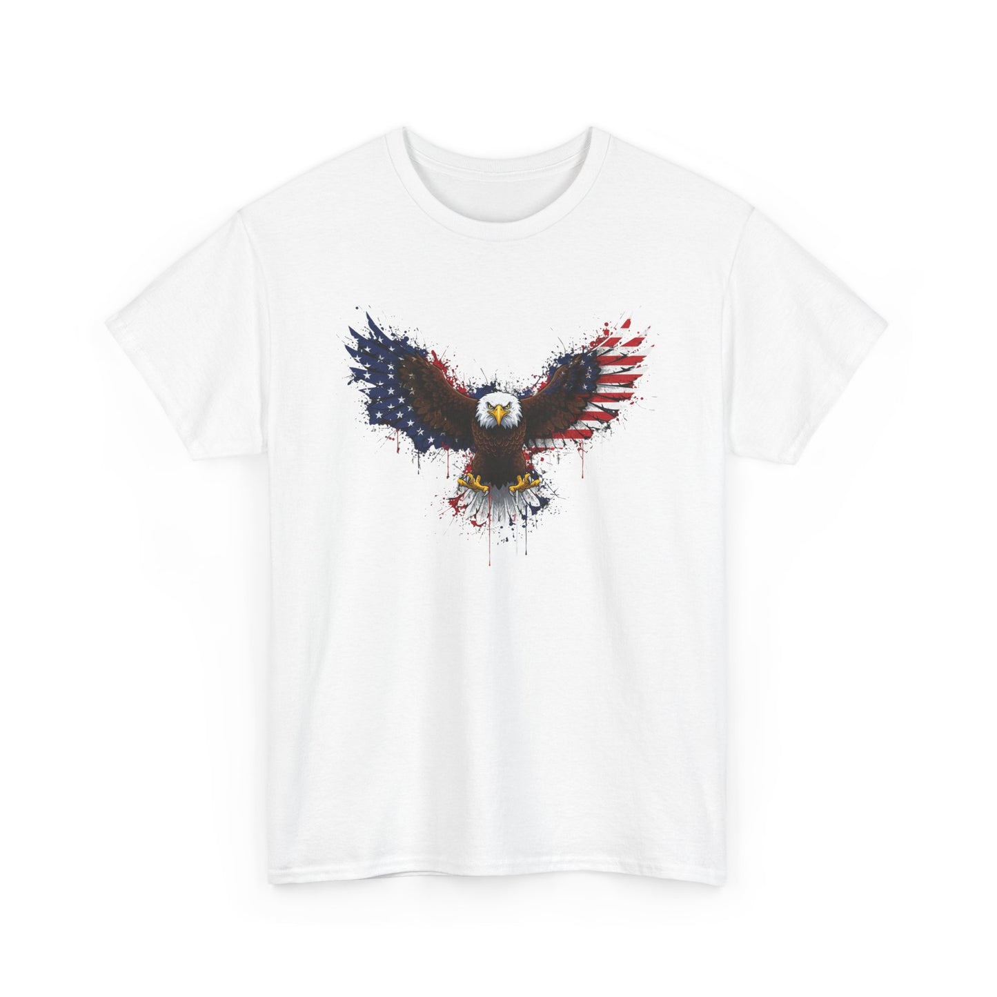 Eagle with American Flag Wings T-Shirt — Patriotic Bald Eagle Graphic Tee
