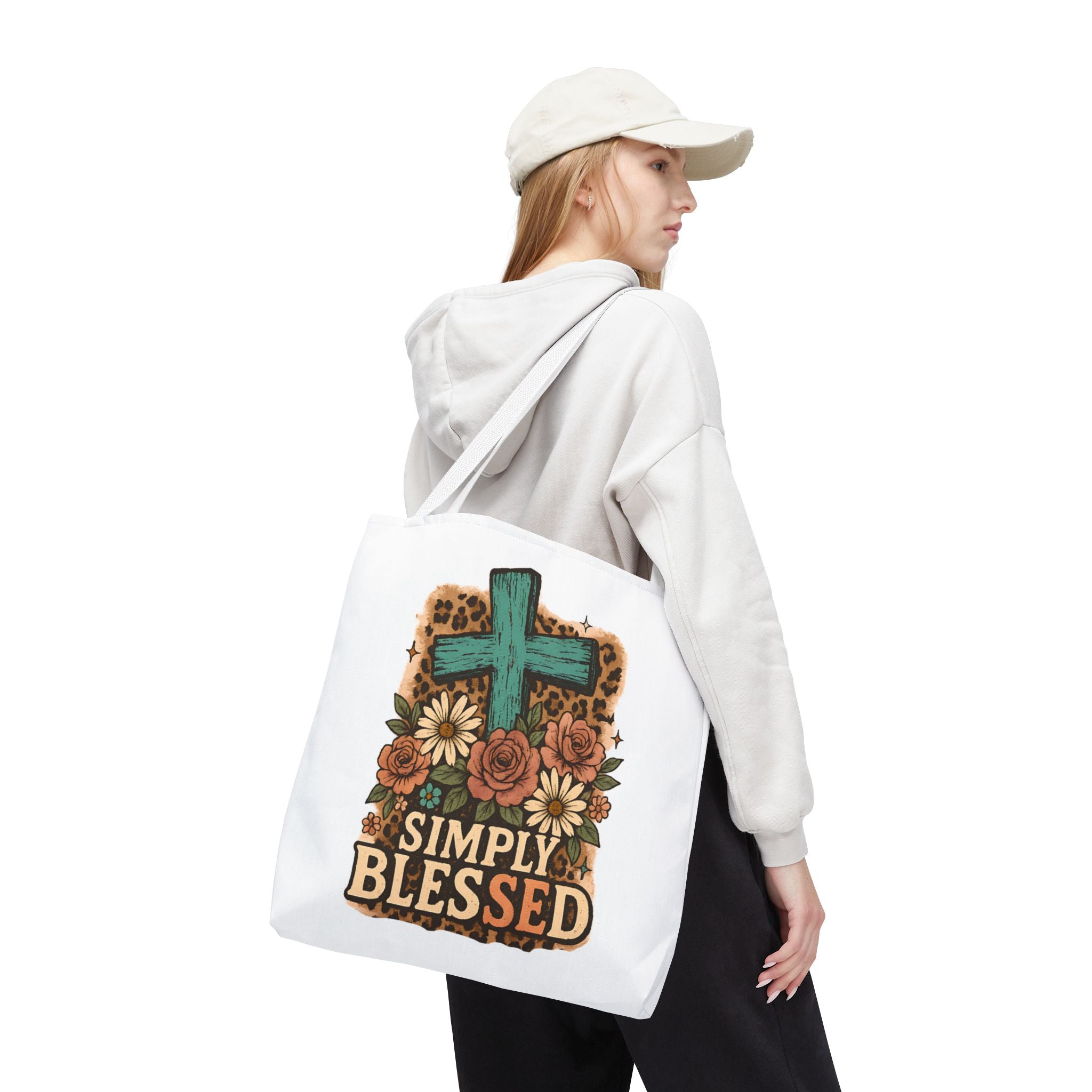 Blessed Floral Tote Bag