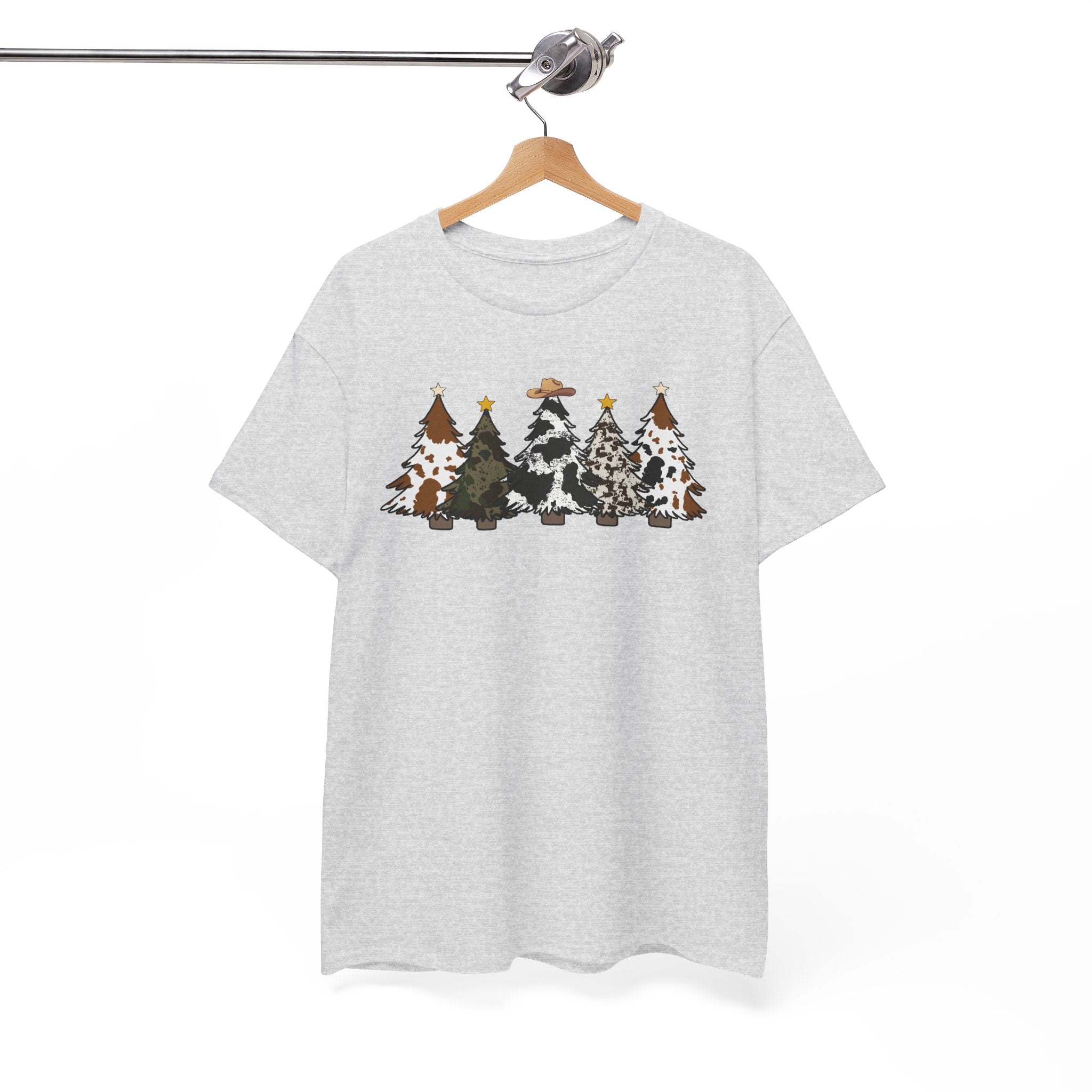 Whimsical Holiday Trees Heavy Cotton Tee