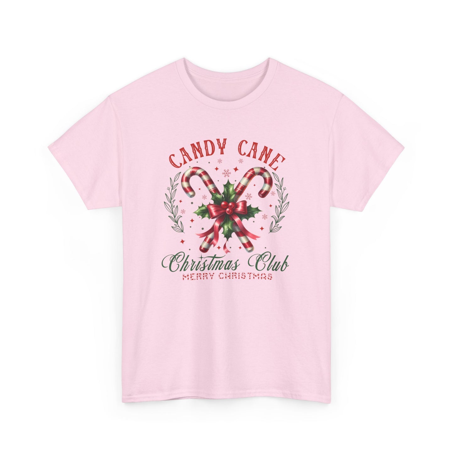 Candy Cane Christmas Club Heavy Cotton Tee - Merry Christmas Holiday Shirt